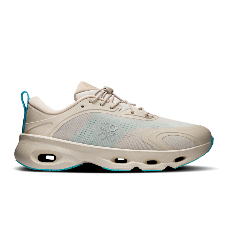 On Women's Cloudsolo LOEWE Shoe in Sand/Turquoise, Size: 6, Recycled Polyester