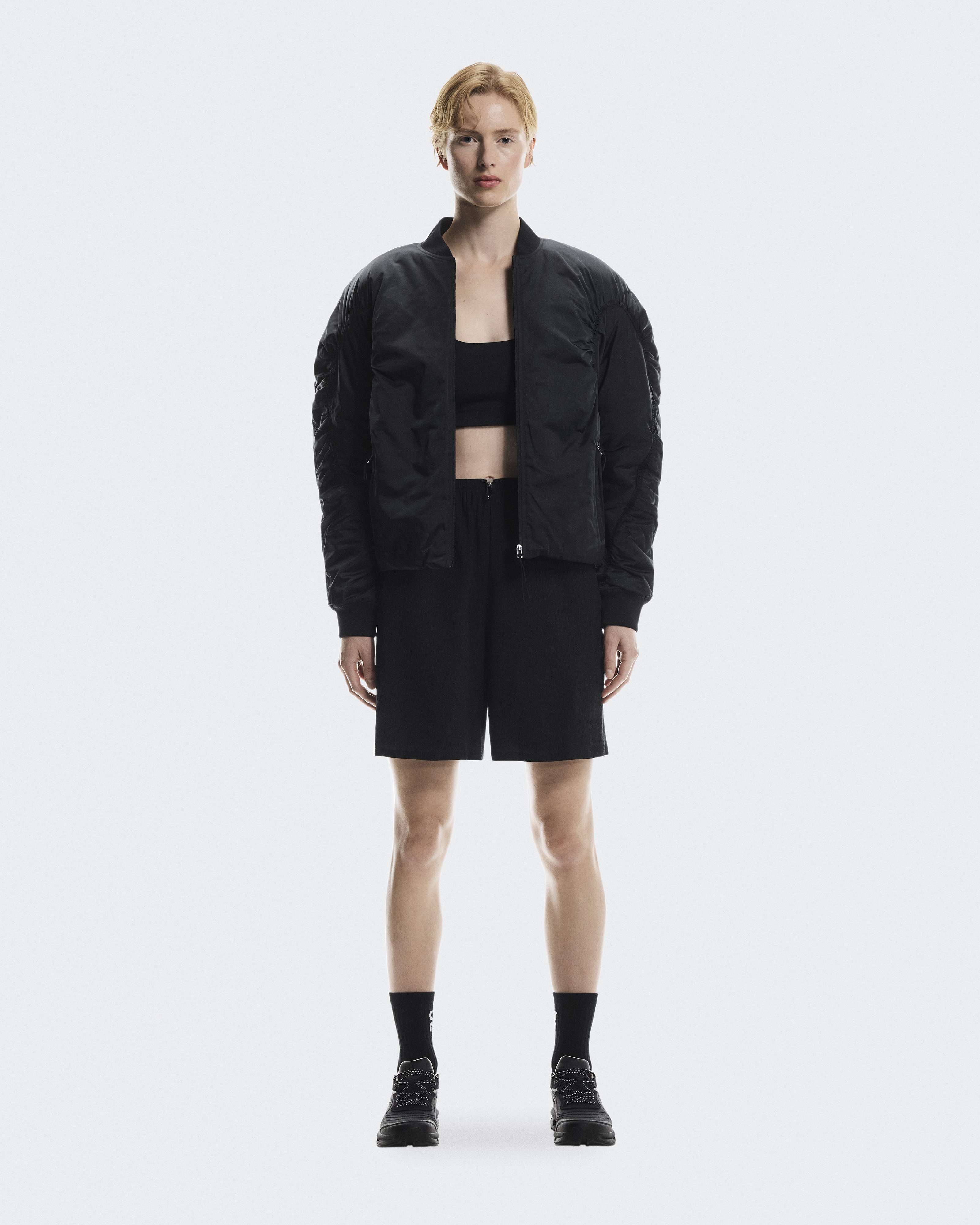 On Bomber Jacket para Mujer en Black, Talla: Small, Polyester