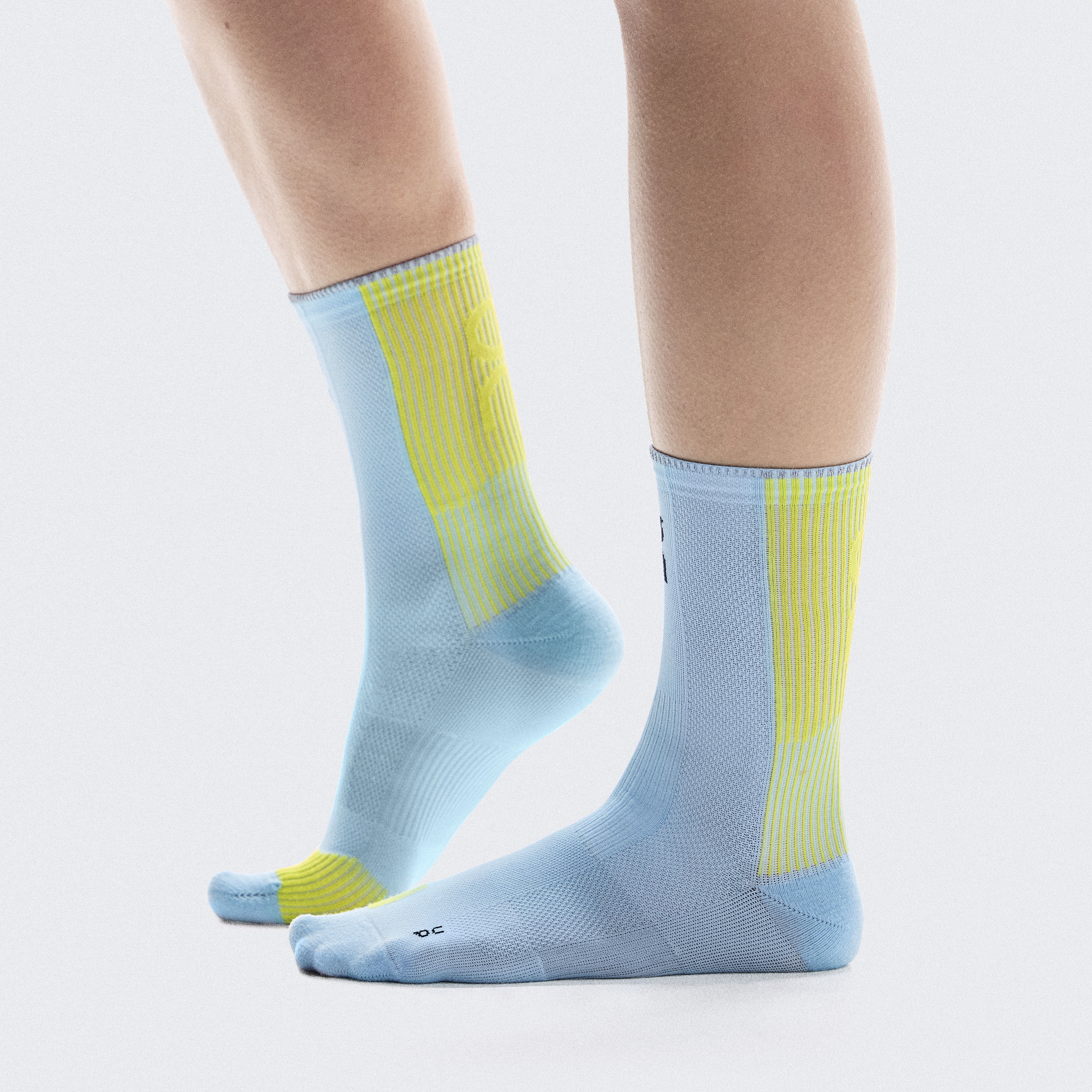 Performance Run Sock High in Wash/Lime