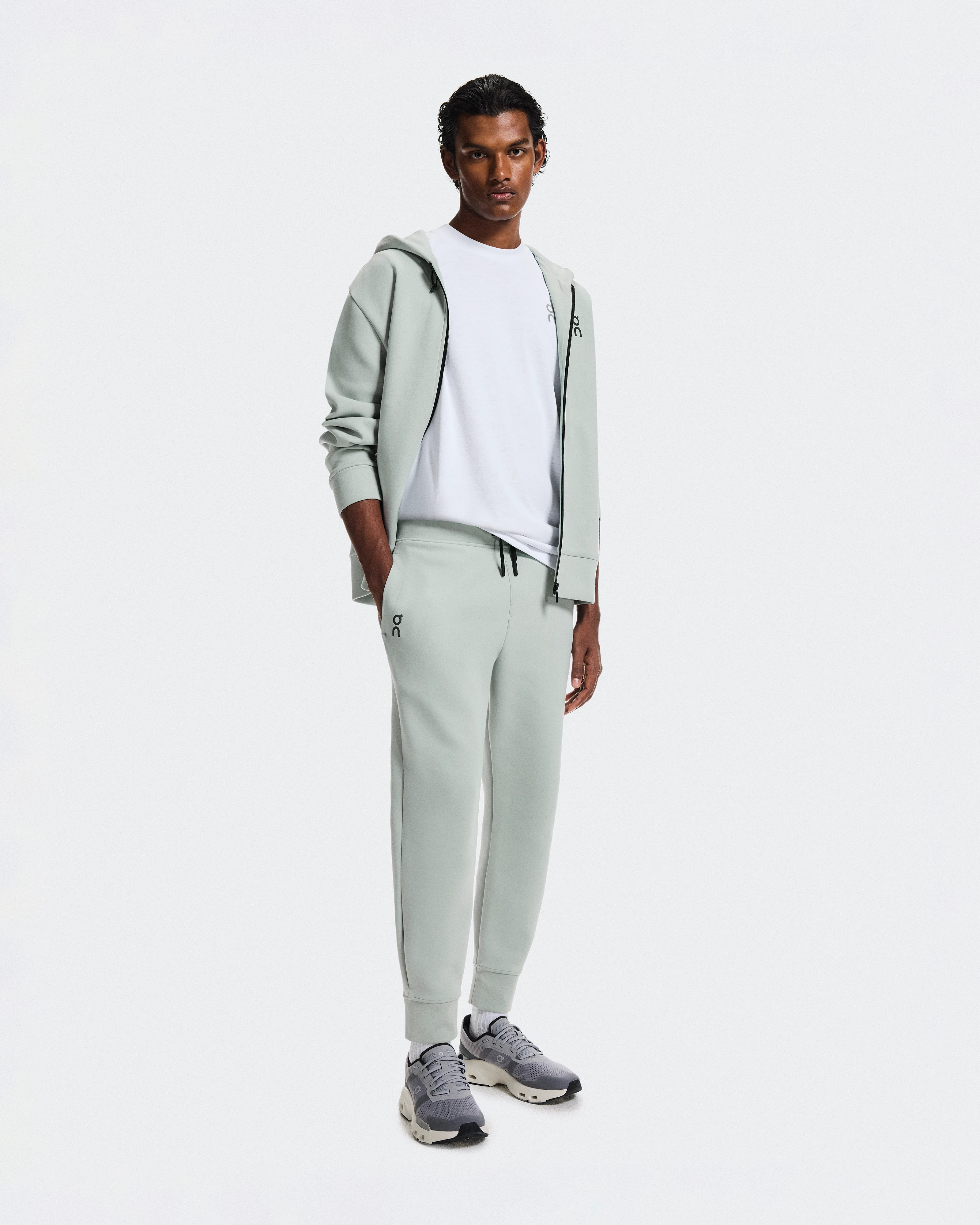 On Focus Tech Sweatpants Mineral Homme Pantalons