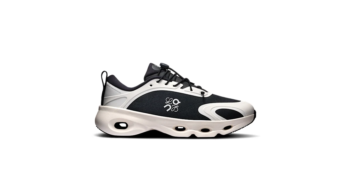 Tenis Cloudsolo LOEWE para mujer negro y crema · On