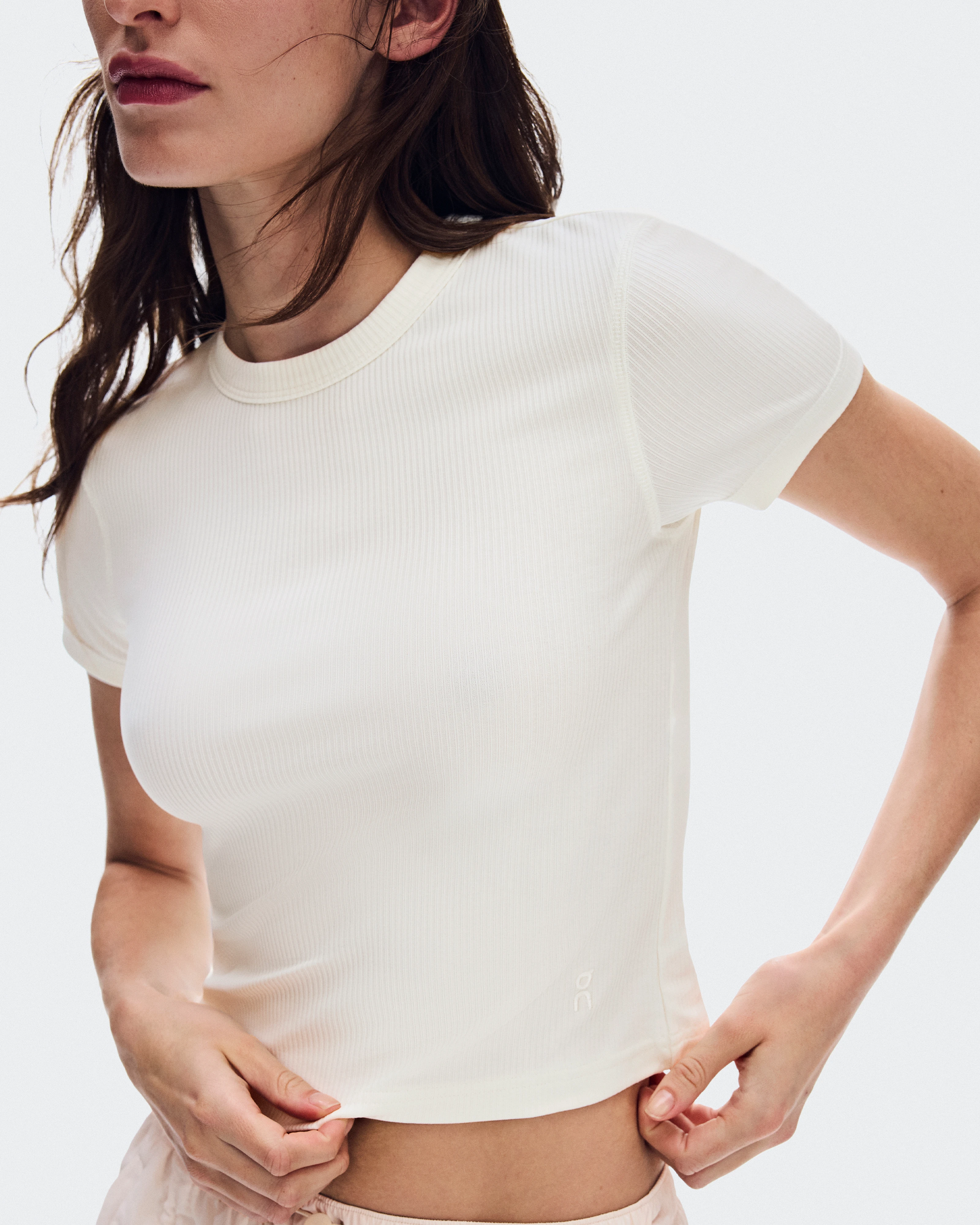On All-Day Ribbed T-Shirt Ivory Donna Maglie e magliette