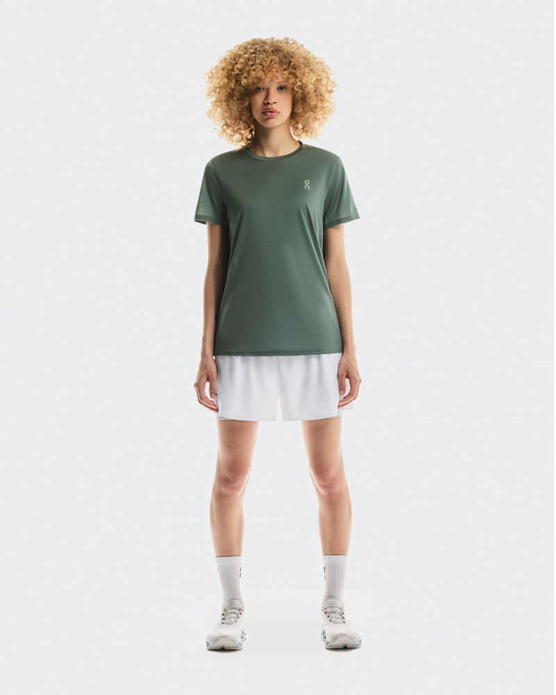 On Women's Core-T Short-Sleeve Shirt in Olive, Size: XXL, Polyester