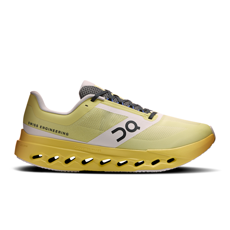 On Men's Cloudsurfer Next Z5 Road Running Shoe in Limelight/White, Size: 42.5, Recycled Polyester ️