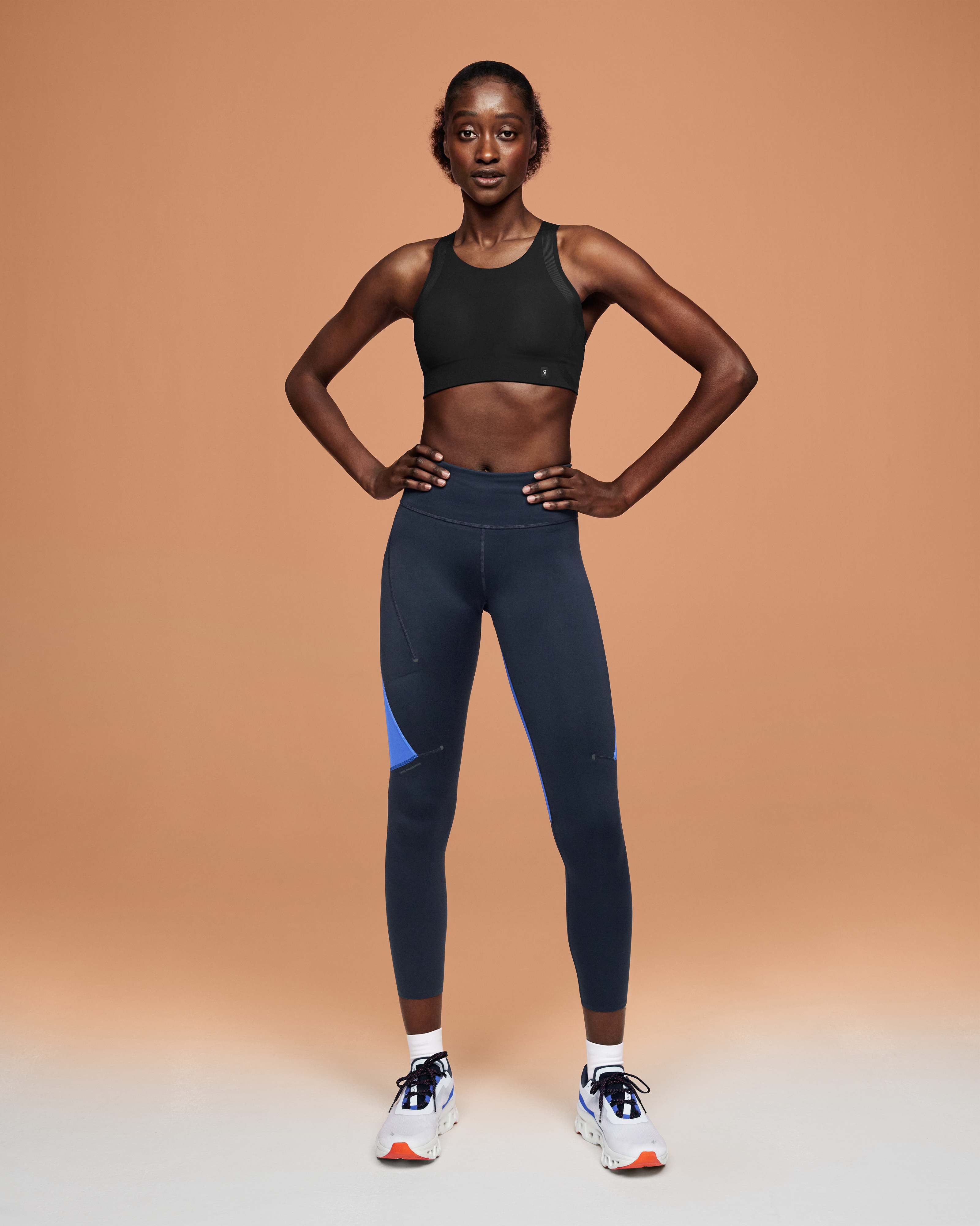 Women's Performance Tights 7/8 Navy & Cobalt On United States