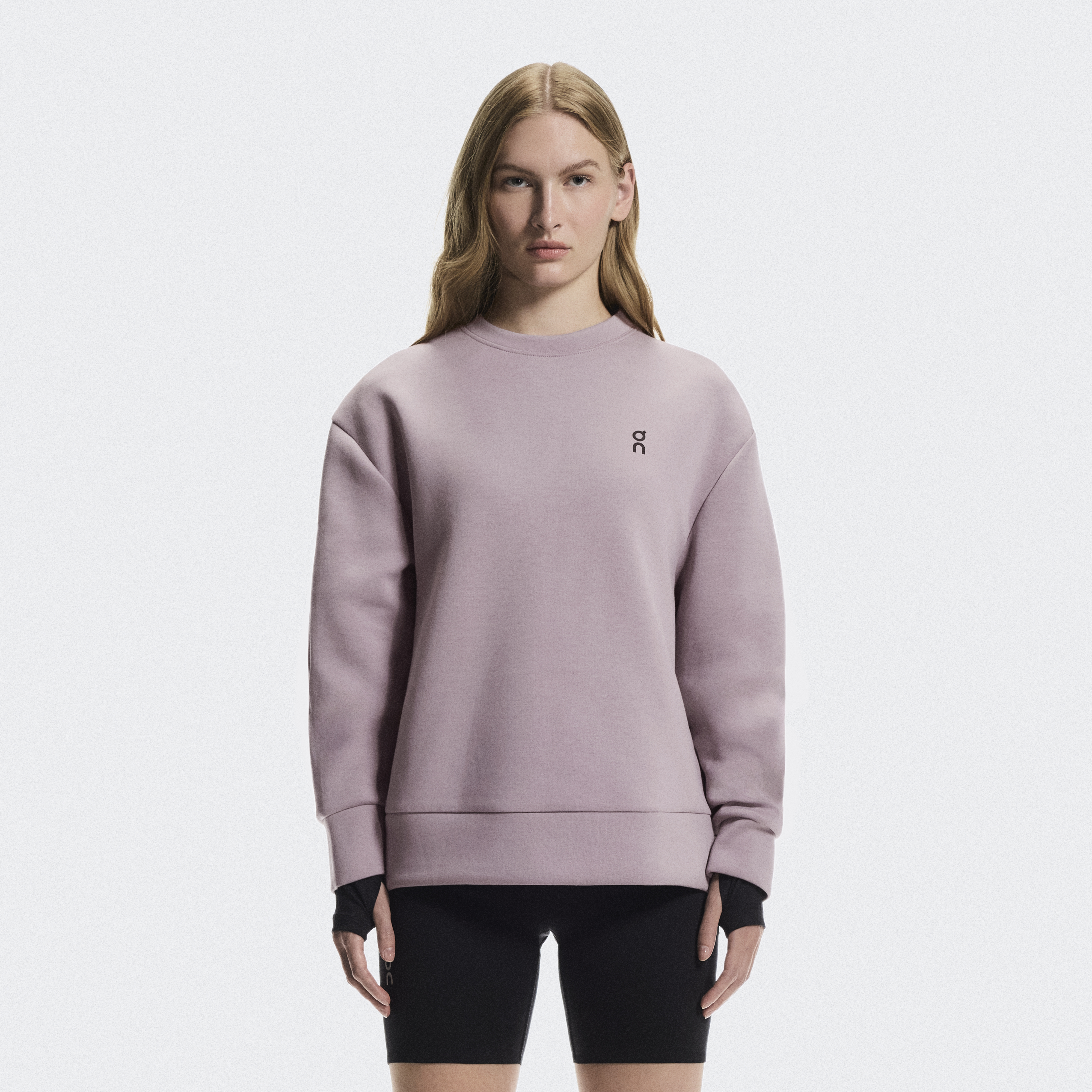 Focus Tech Crew Hoodie in Heron