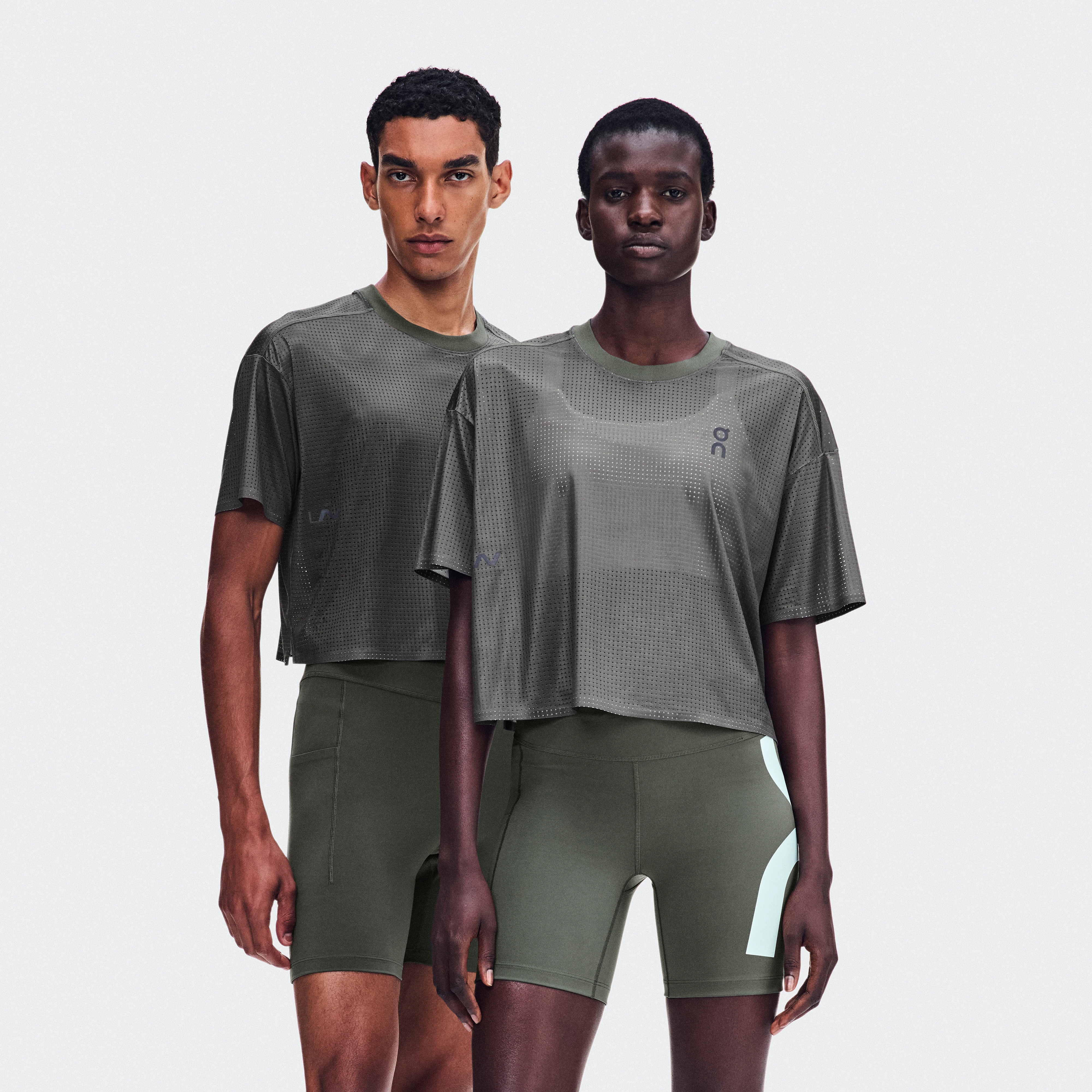 On Cropped Run-T LN1 Mire Unisex – Running, Racing Tops and t-shirts