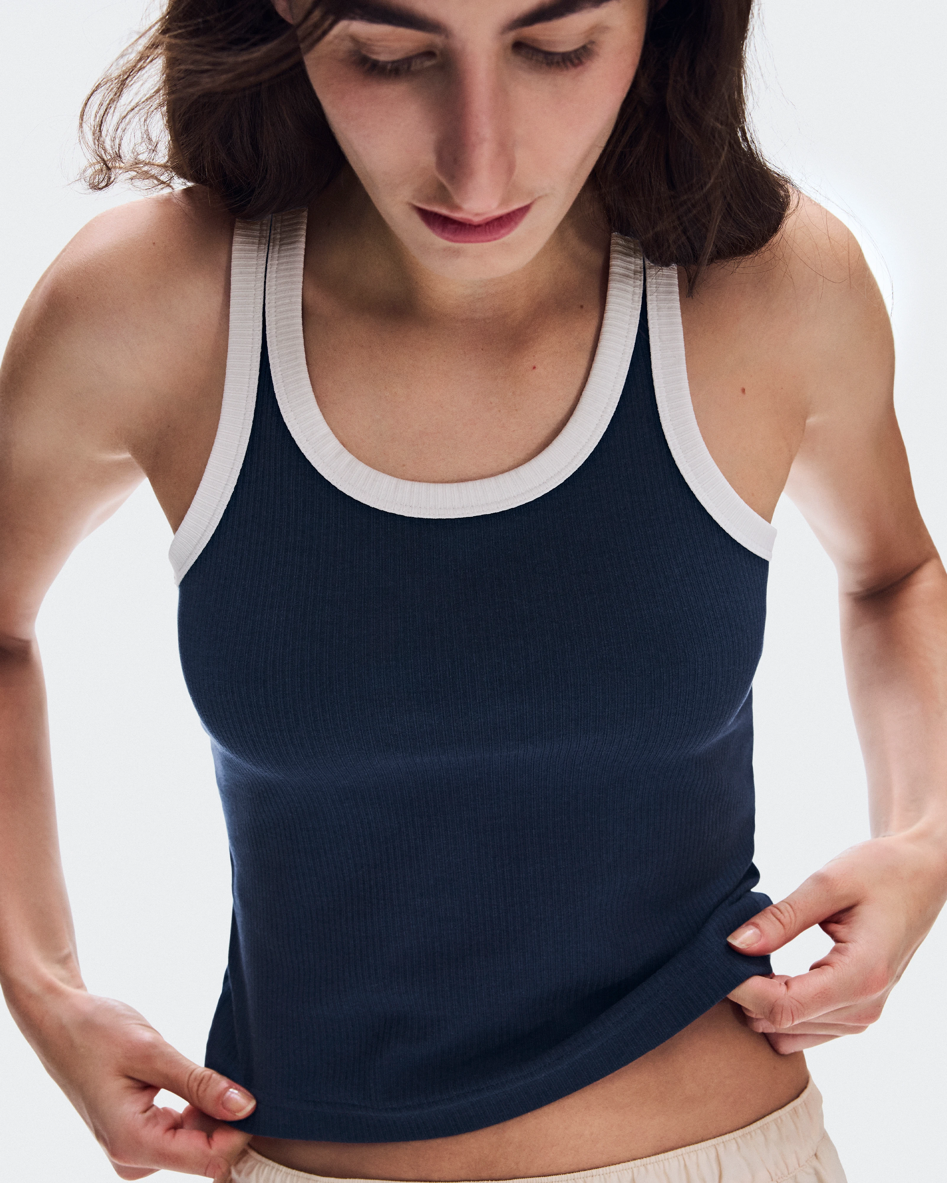 On All-Day Ribbed Tank Midnight Donna Maglie e magliette