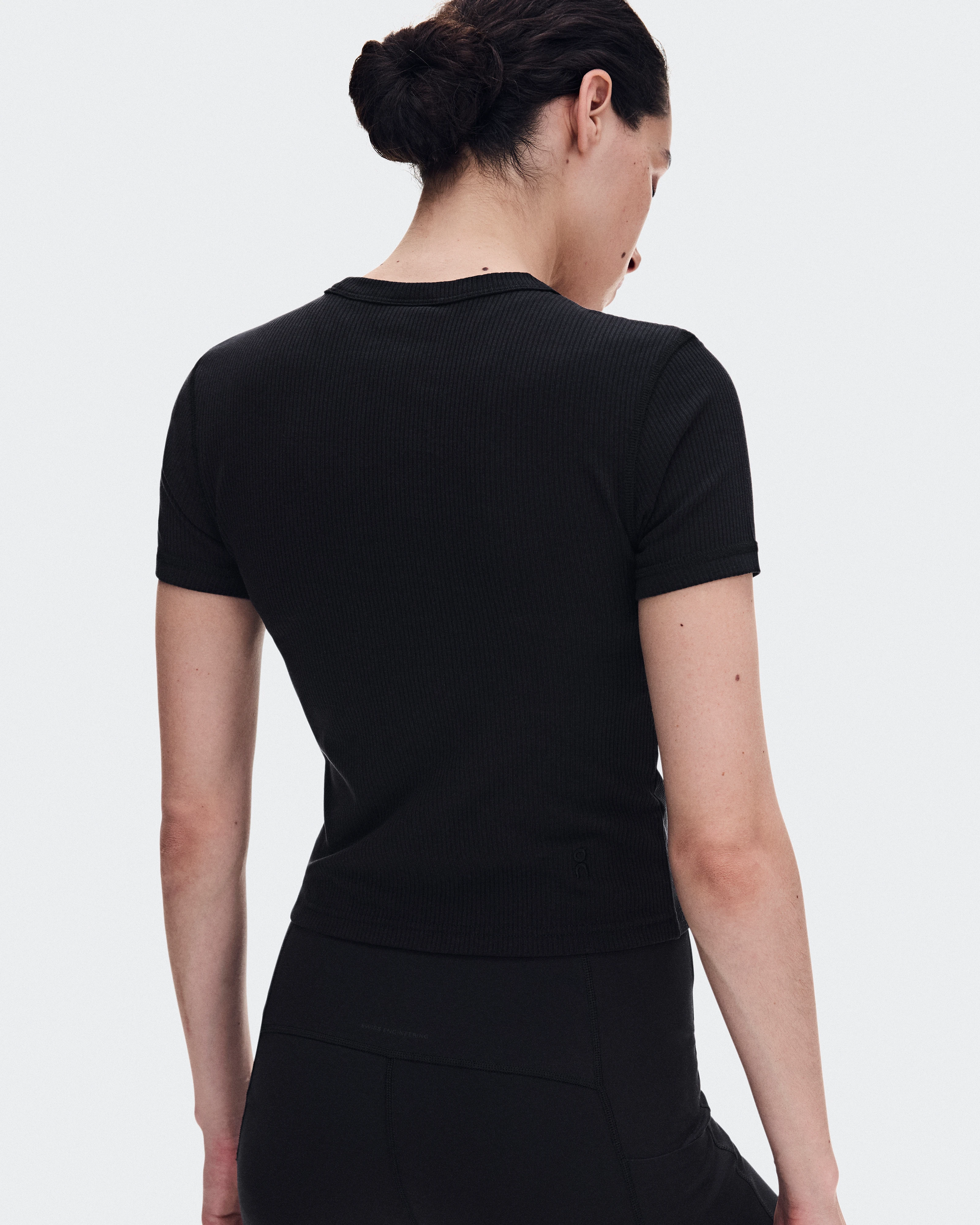 On All-Day Ribbed T-Shirt Black Women Tops and t-shirts