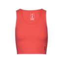 Studio Open Back Crop Shirt in Coral