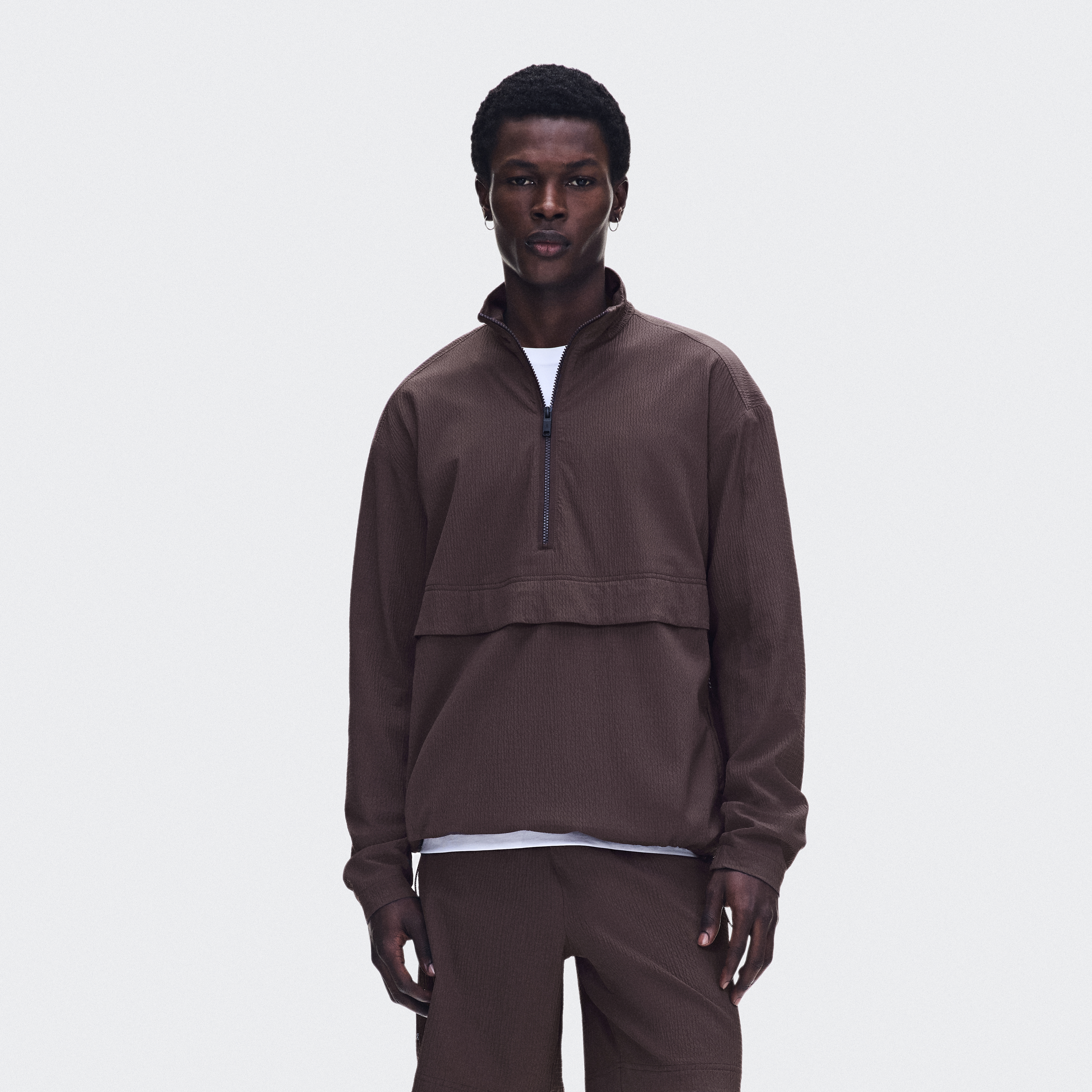 Courtside 1/2 Zip Eaze Hoodie in Mulberry
