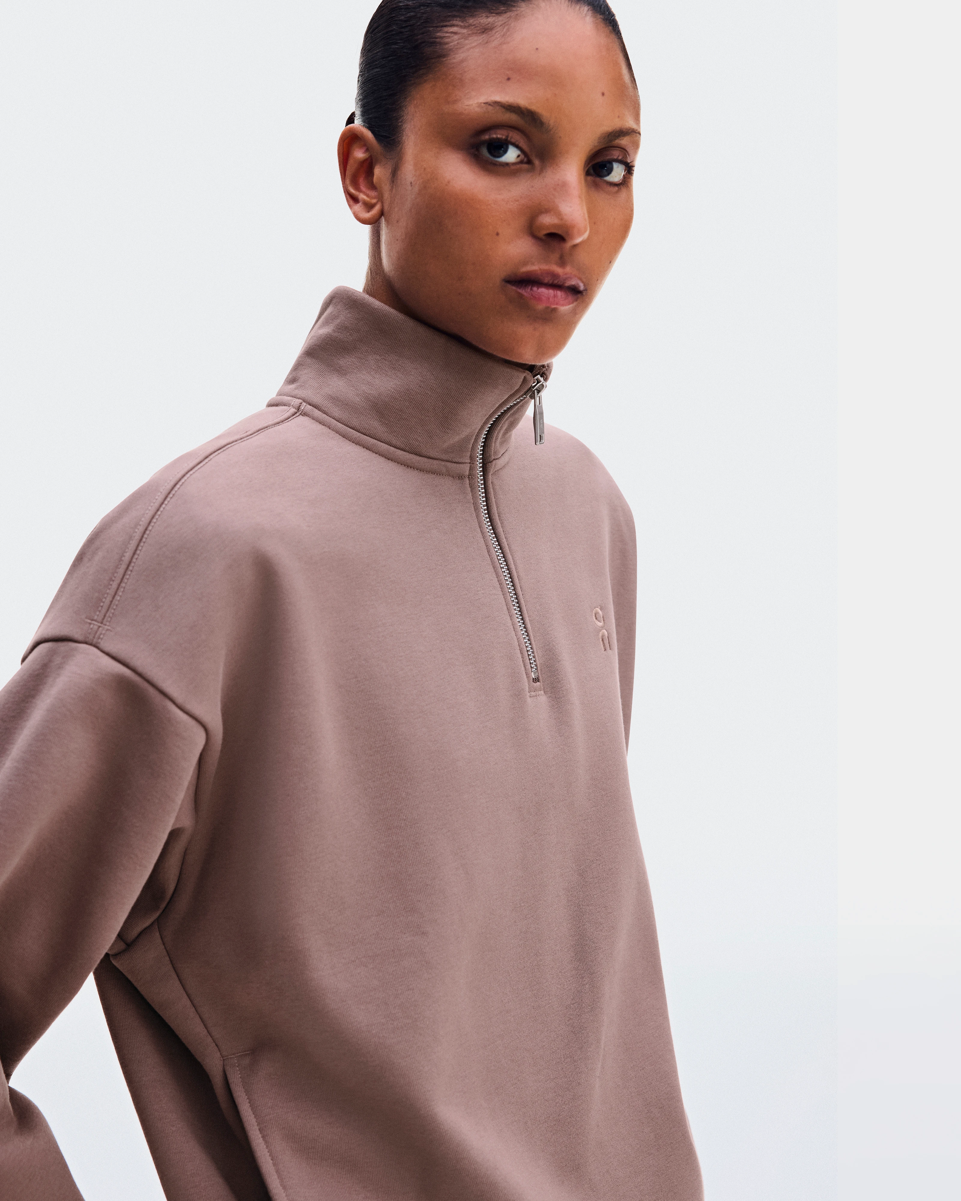 On Club Collective 1/4 Zip Clove Women – All-day comfort Hoodies and sweatshirts