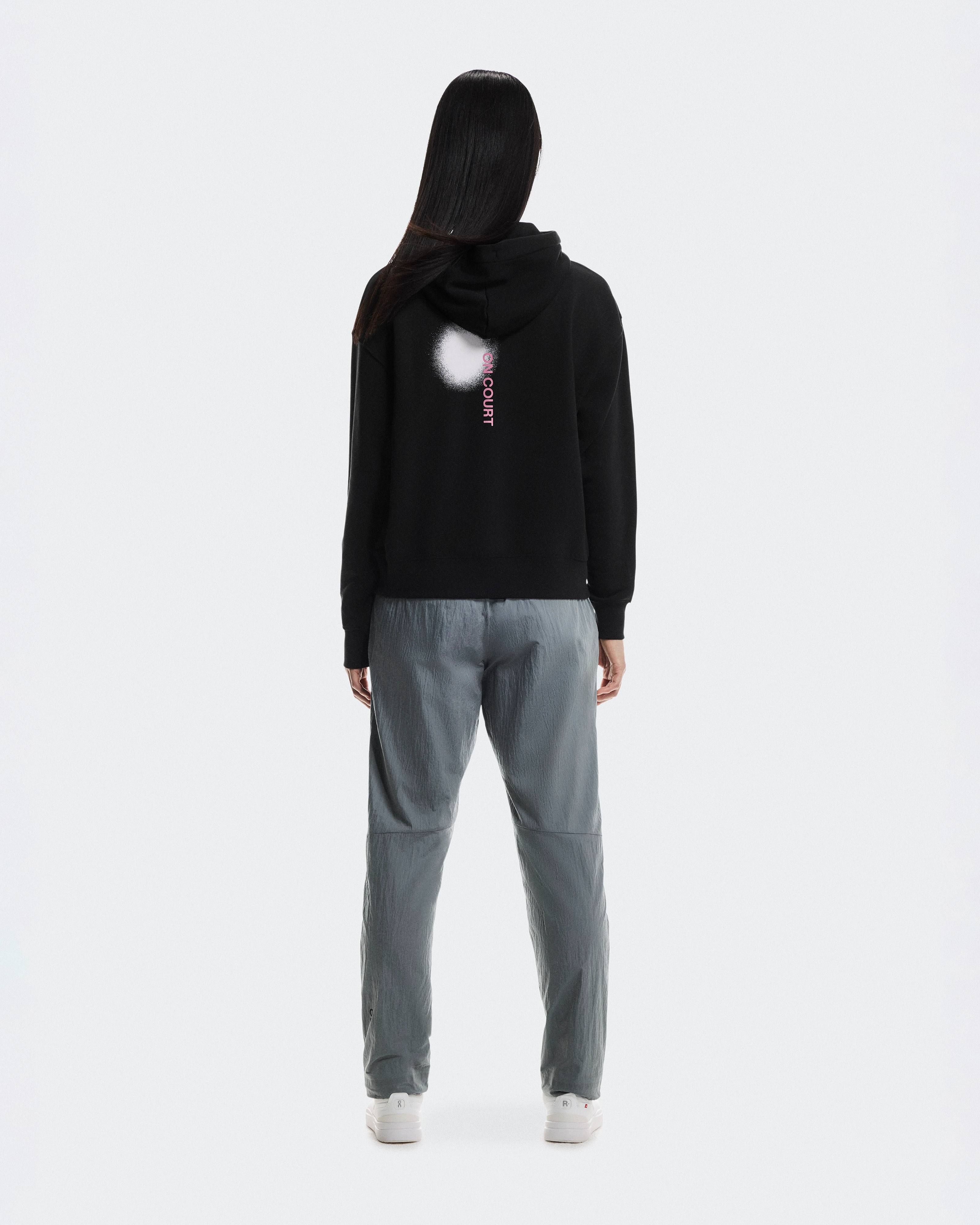 On Club Hoodie Smash Black & Orchid Women Hoodies and sweatshirts
