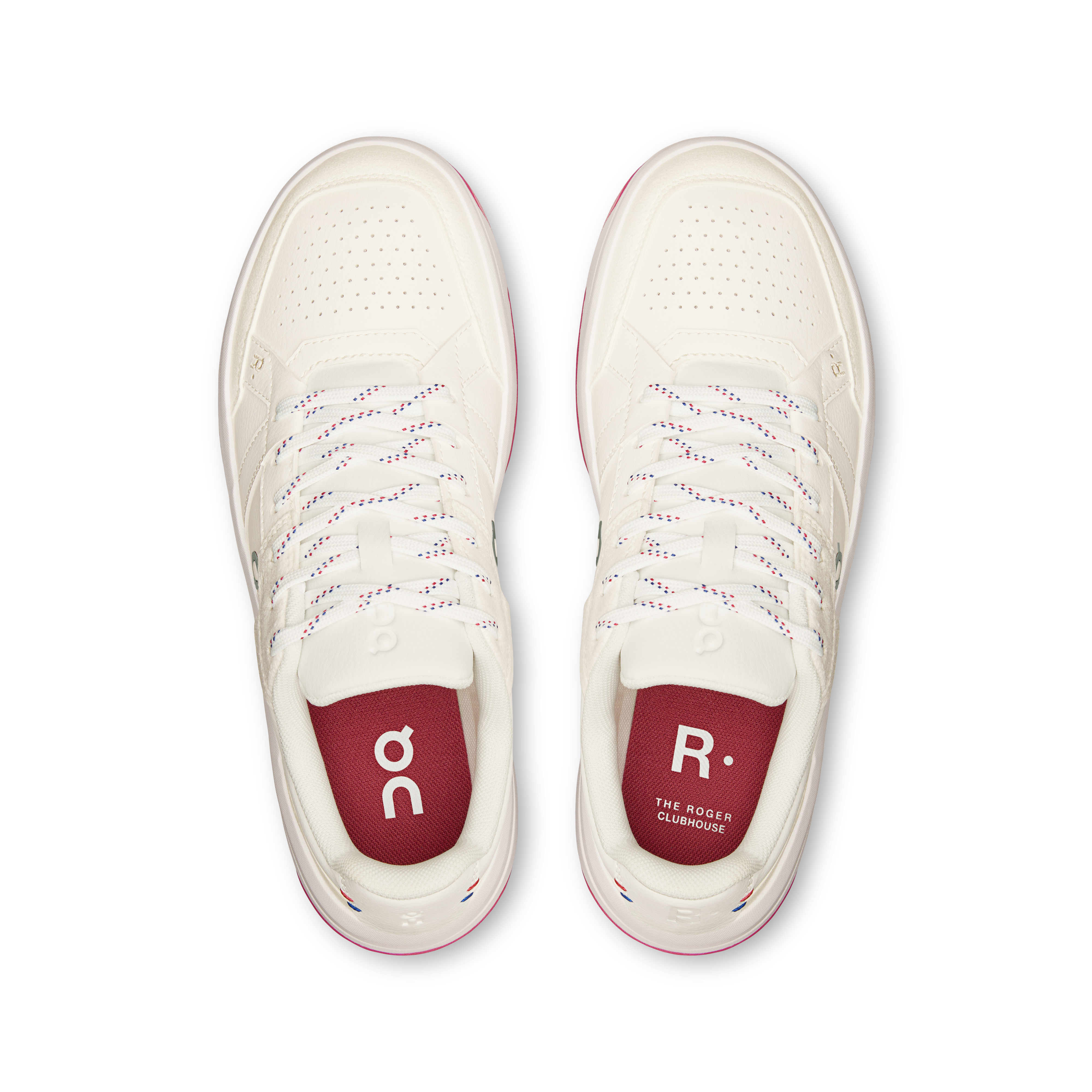On THE ROGER Clubhouse White & Grenadine Women Tennis Shoes