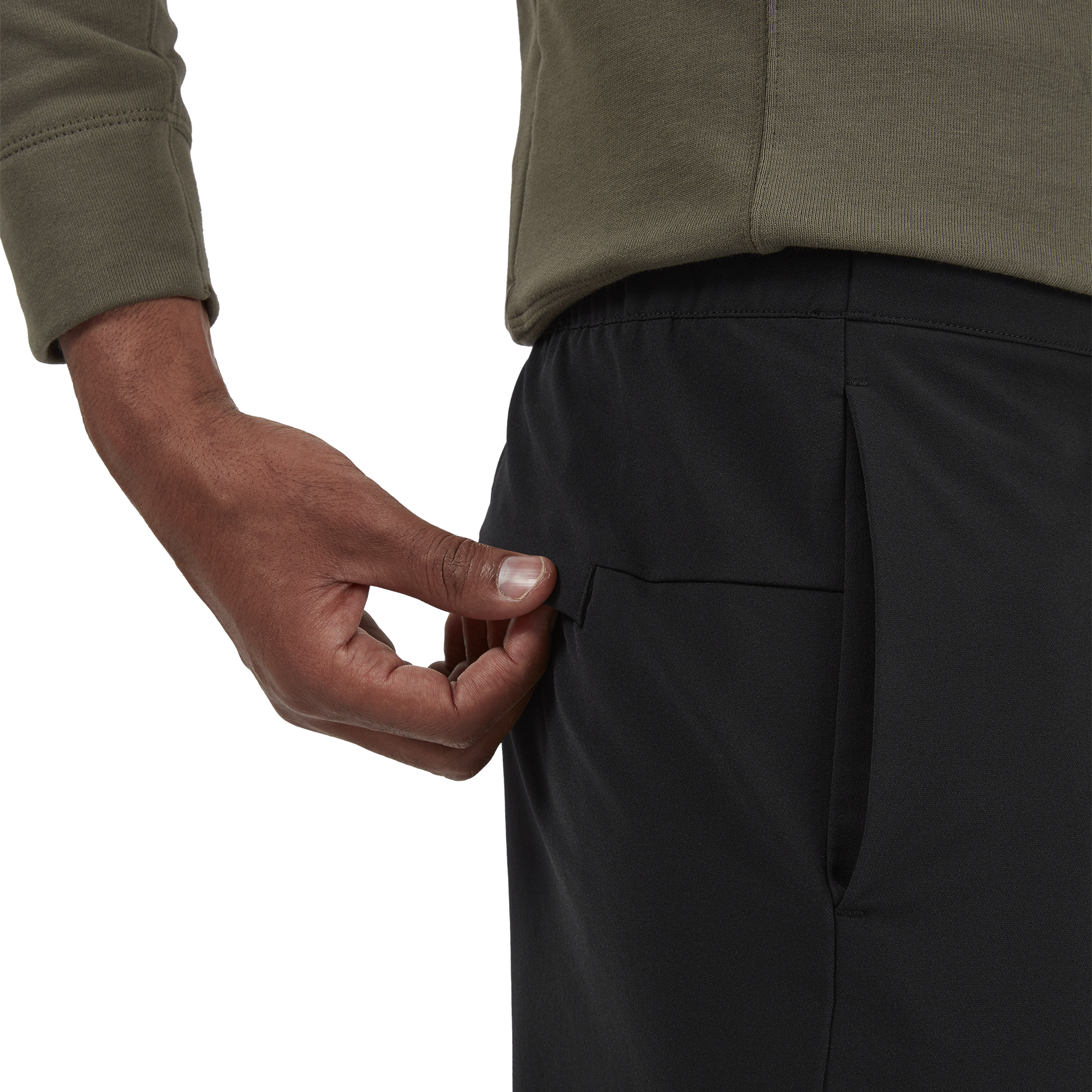 Active Intent Men's Side Panel Elastic Hem Pants Black