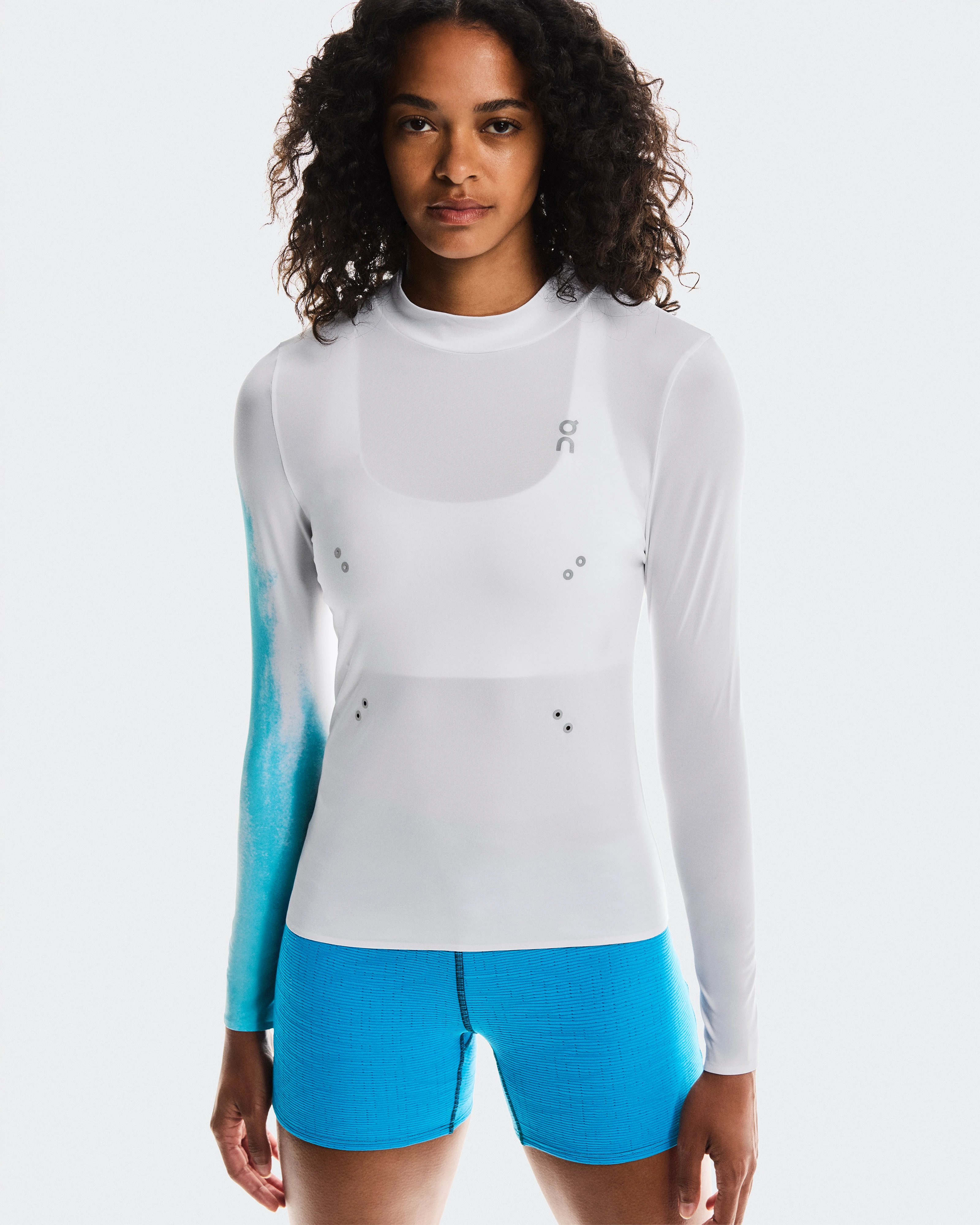 On Pace Long-T White & Horizon Women Tops and t-shirts