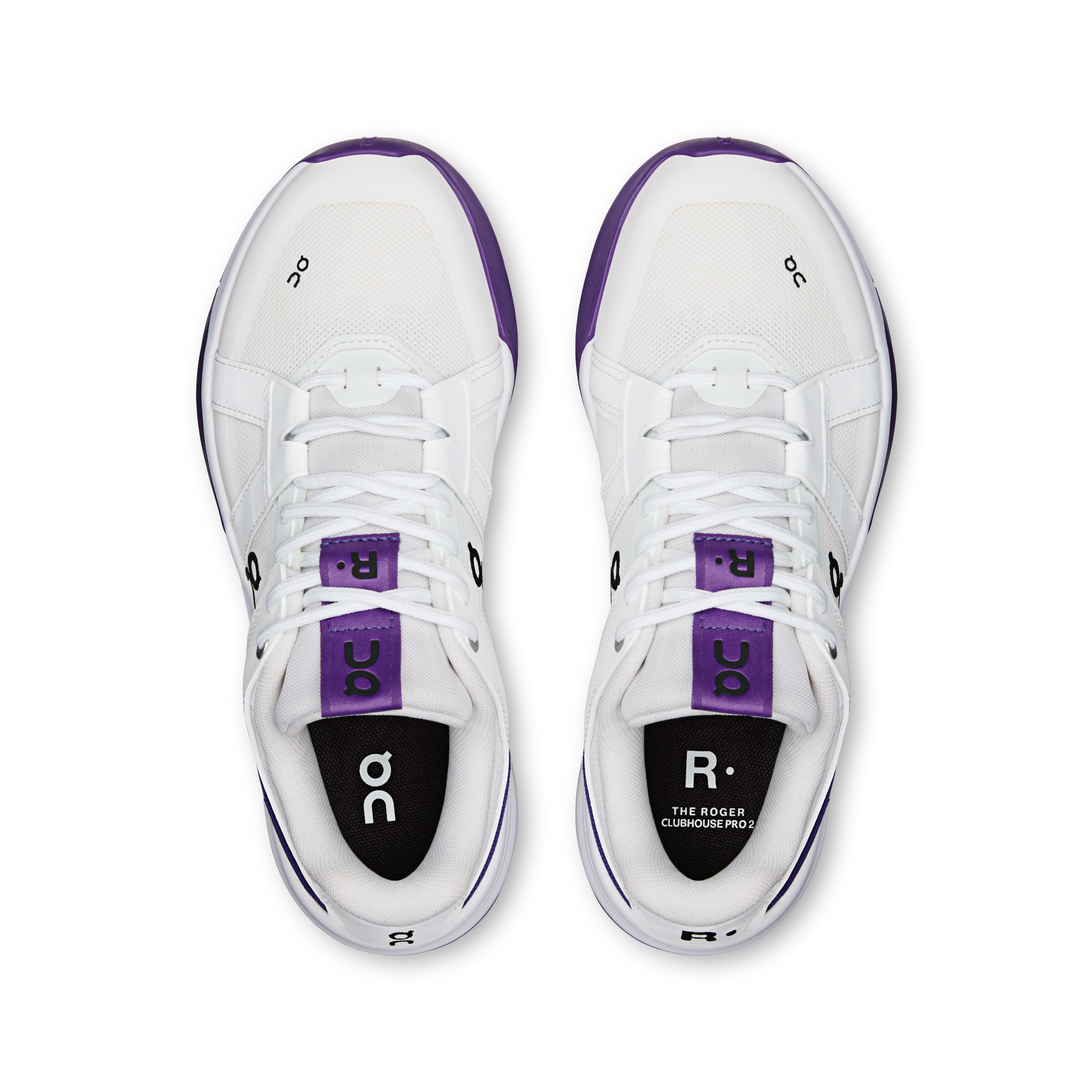 On THE ROGER Clubhouse Pro 2 White & Amethyst Women Tennis Shoes
