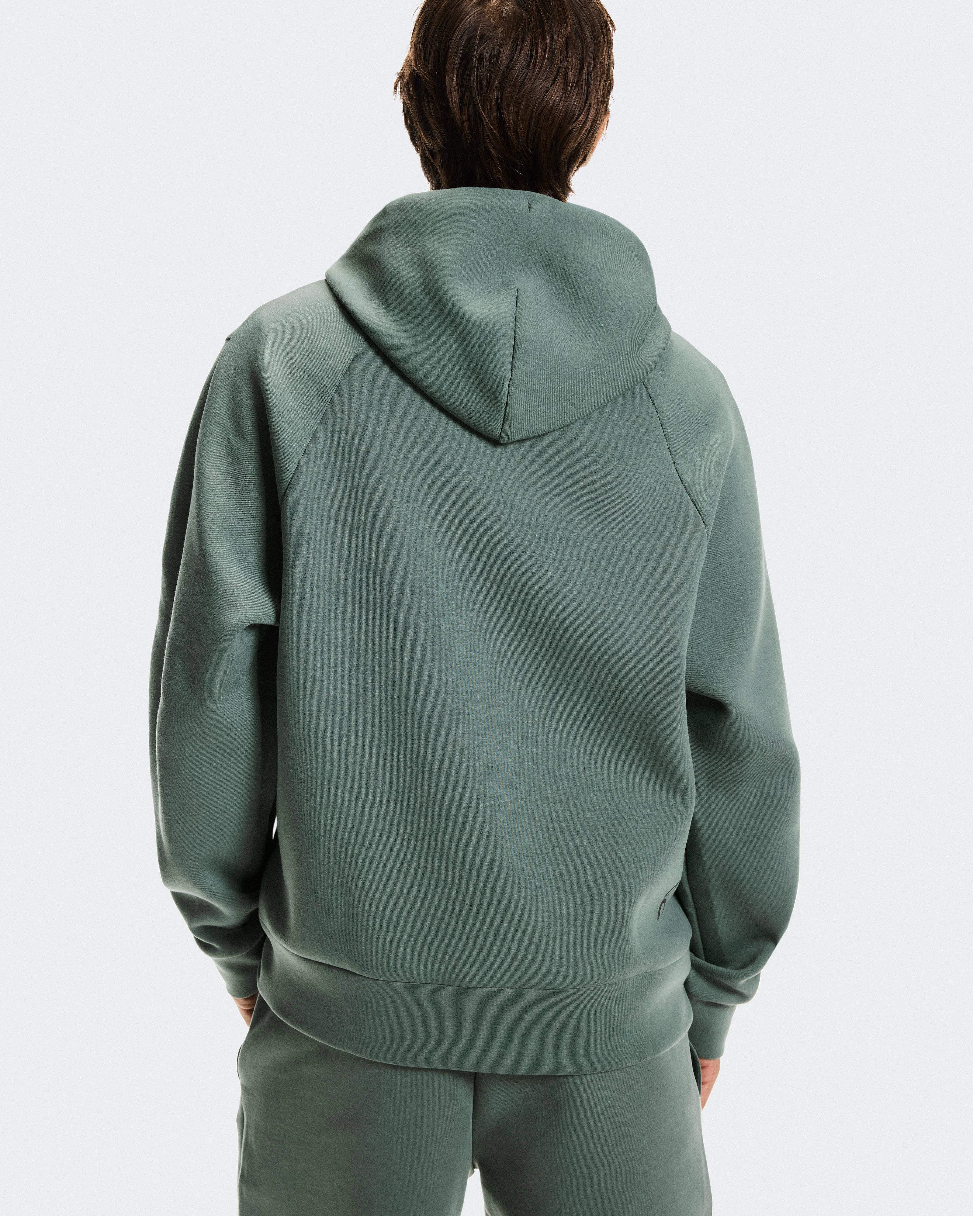 On Focus Tech Zip Hoodie Olive Masculino Moletons