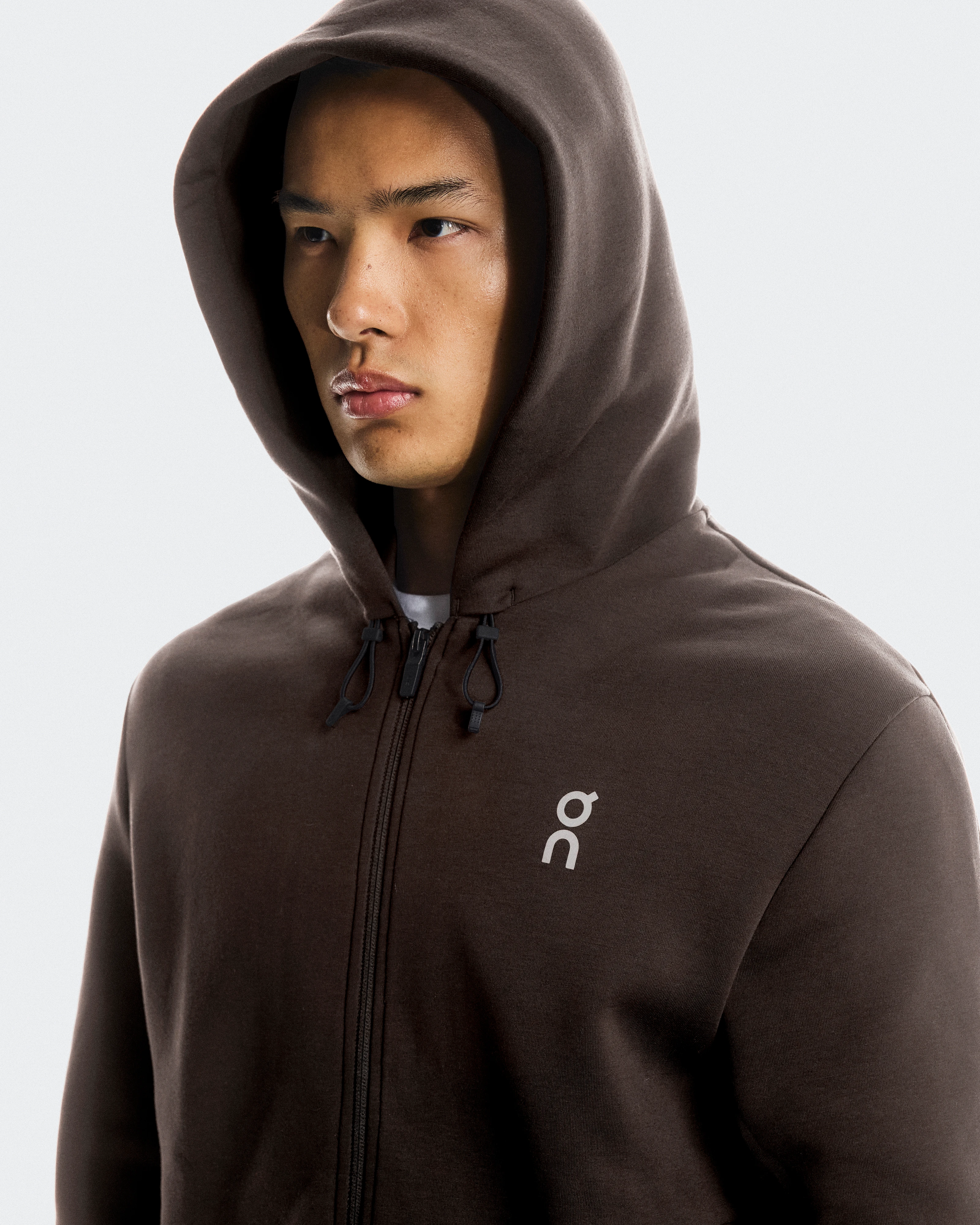 On Focus Tech Zip Hoodie Pebble Men Hoodies and sweatshirts