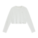 Active Long-T Crop Graphic Long-Sleeve Shirt in White