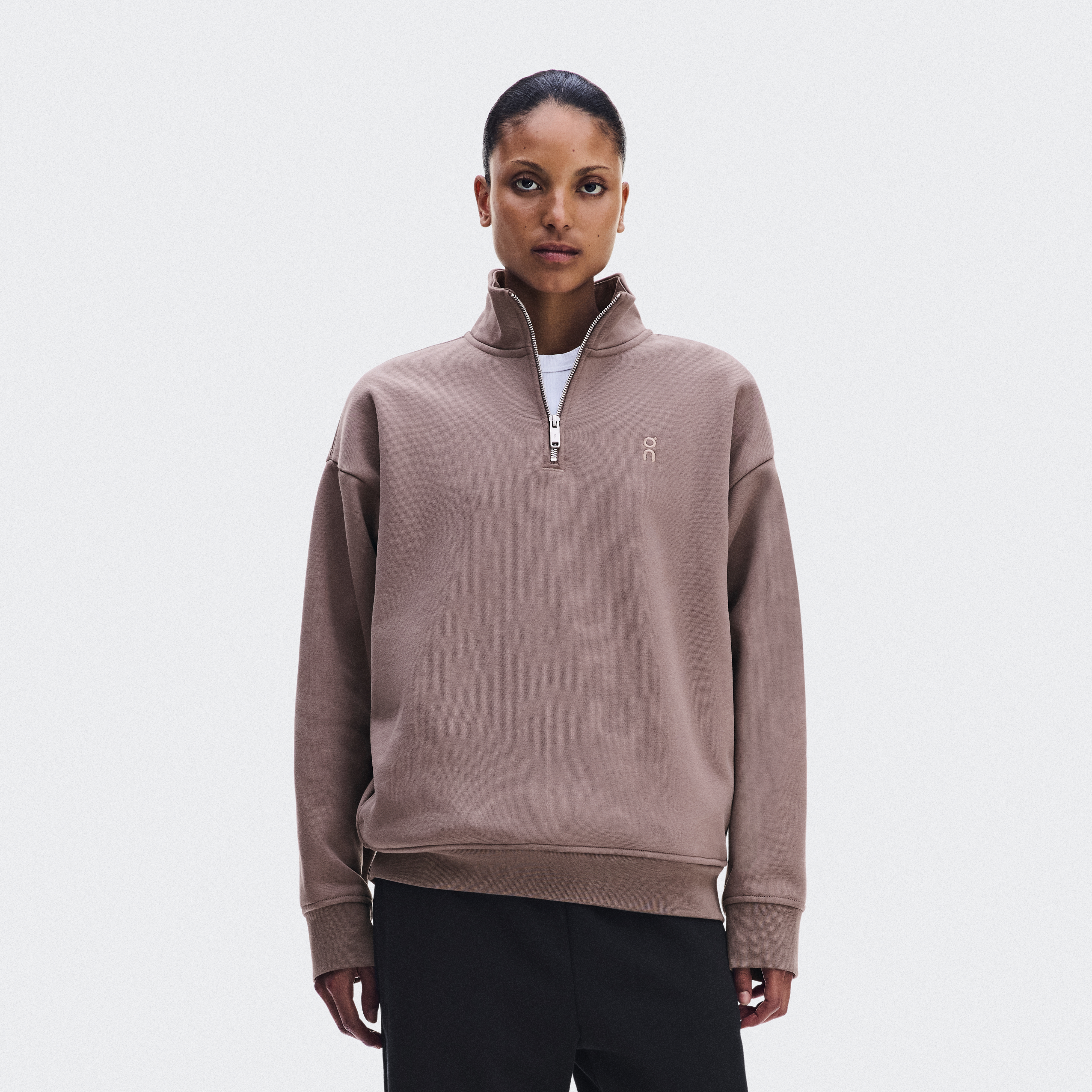 Club Collective 1/4 Zip Sweater in Clove