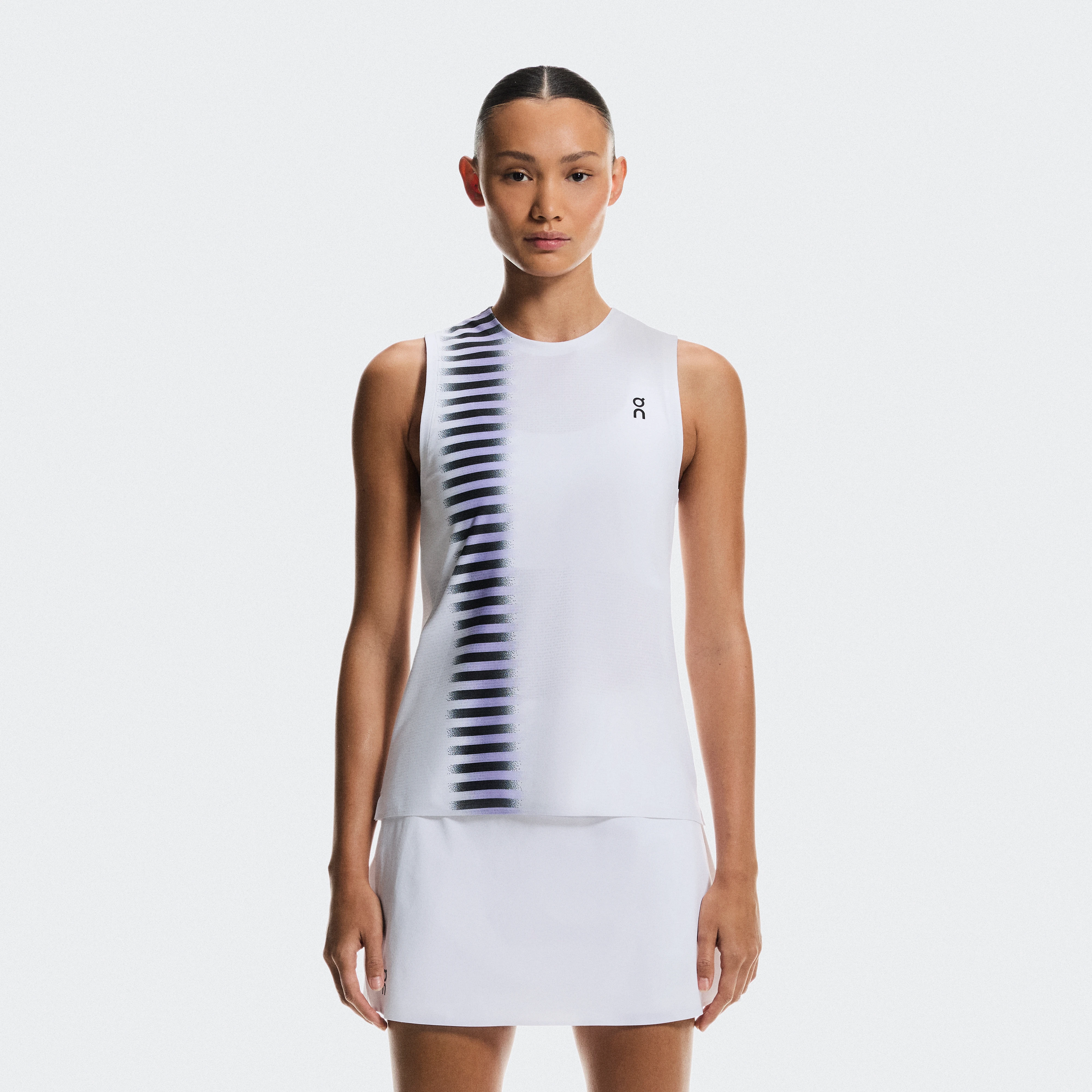 On Court Tank Edge White Black Women Tops and t-shirts