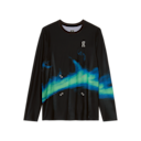 Pace Mesh Long-T Long-Sleeve Shirt in Black/Horizon