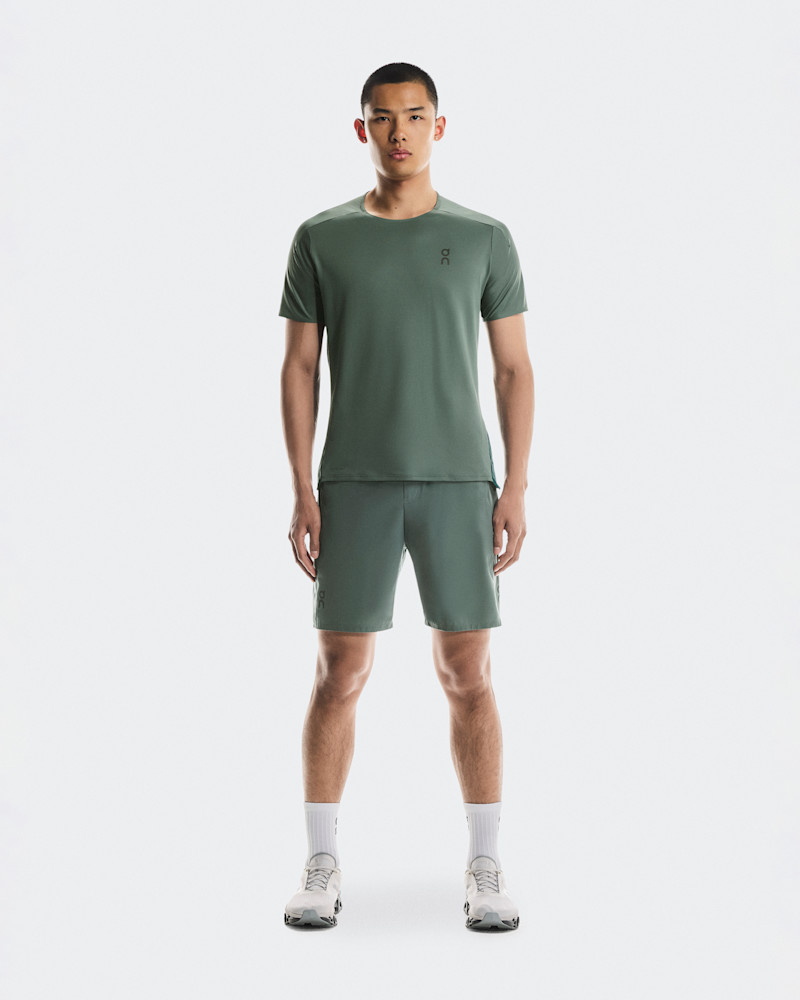 On Men's Performance Hybrid Short Shorts in Olive, Size: XL, Polyester