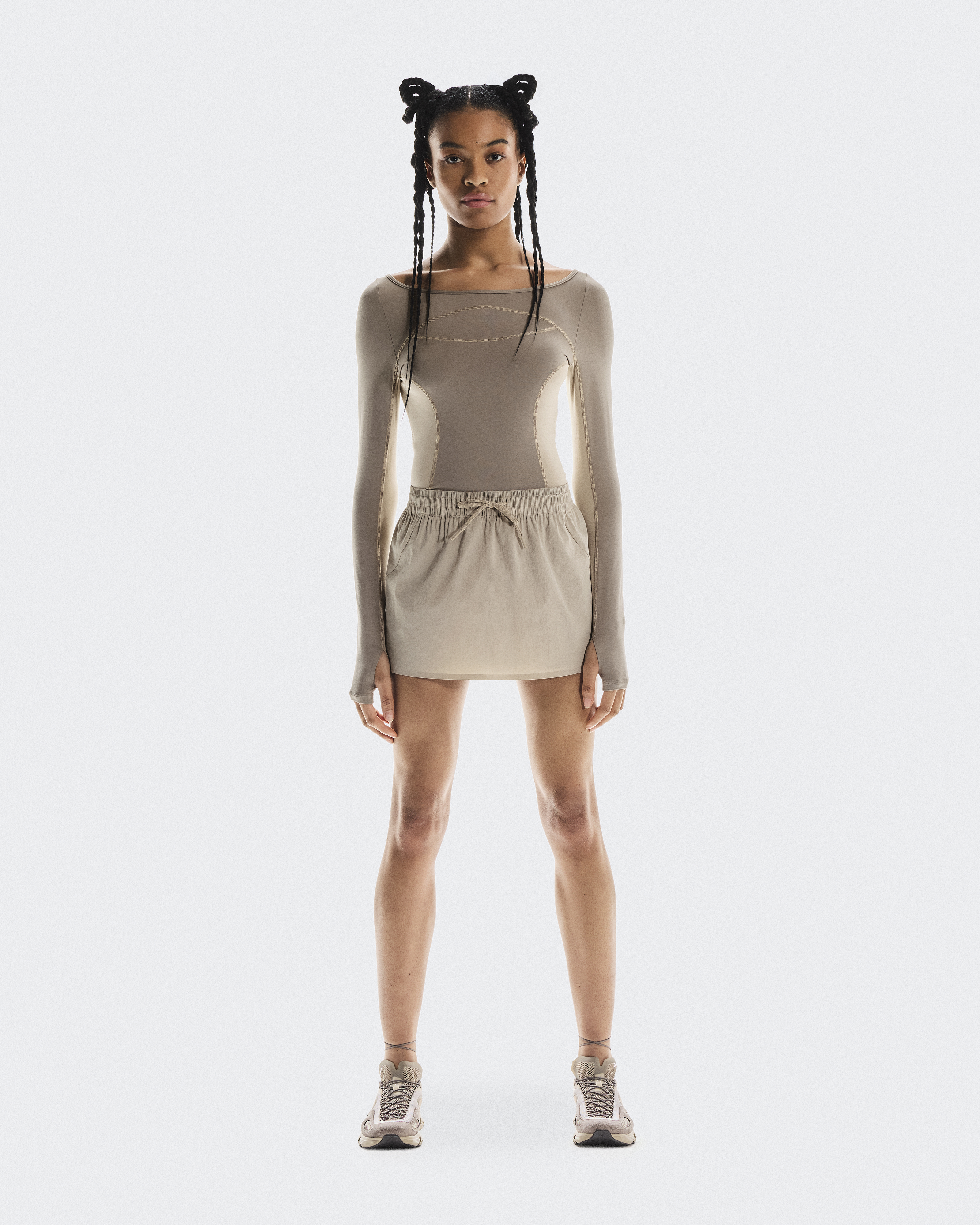 On Women's Track Skort FKA in Desert, Size: Small, Polyamide
