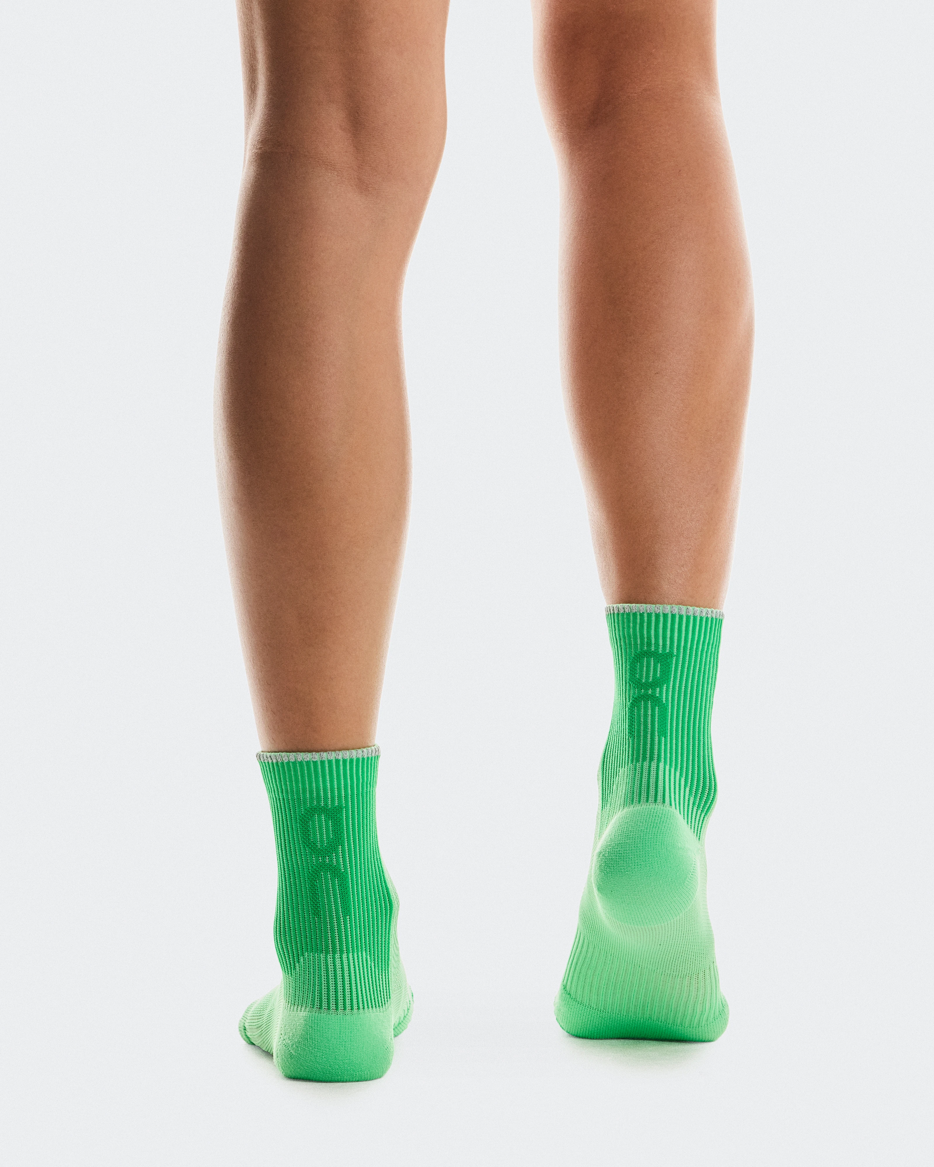 On Performance Run Sock Mid Honeydew & Parsley Unisex Socks
