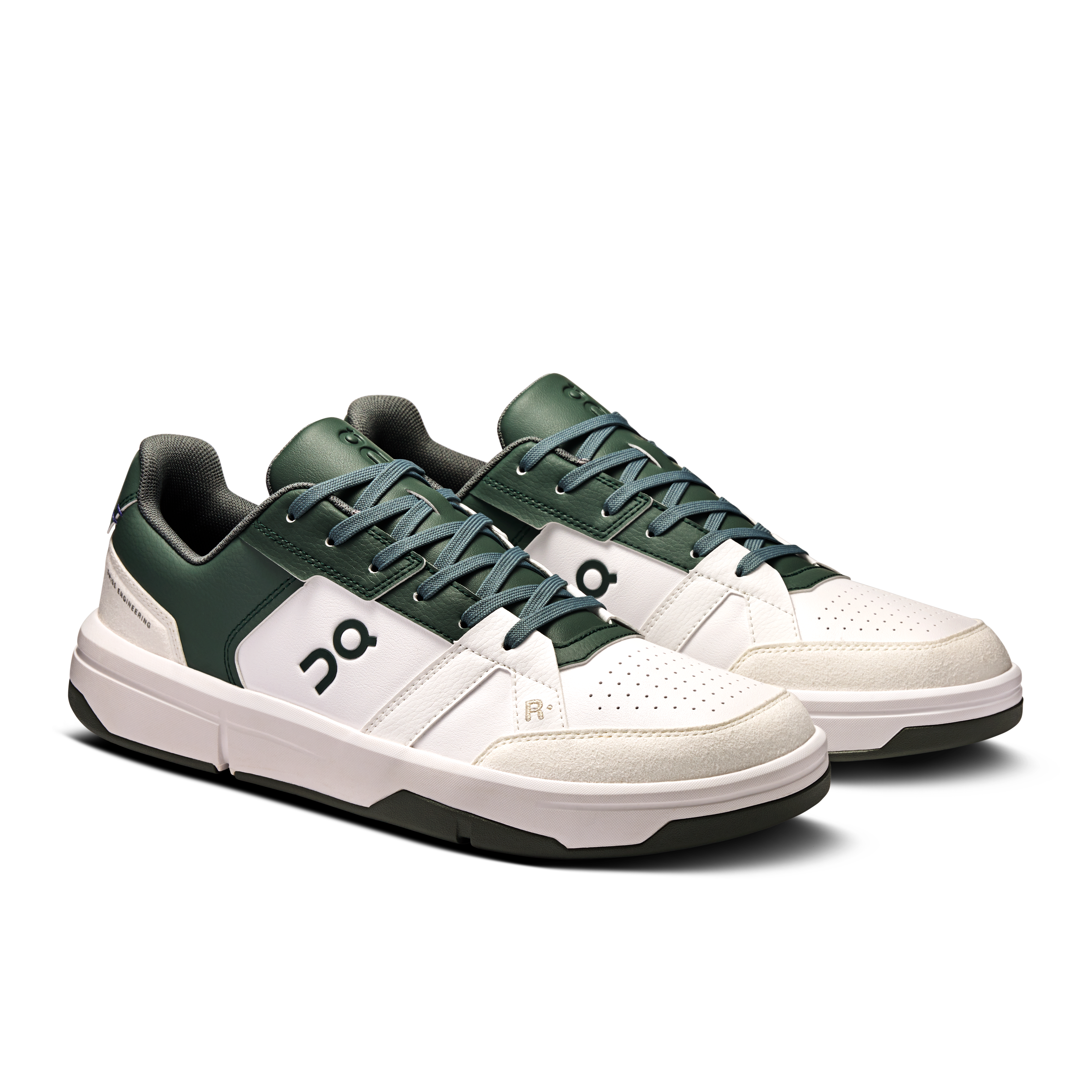 On THE ROGER Clubhouse White & Olive Men Tennis Shoes