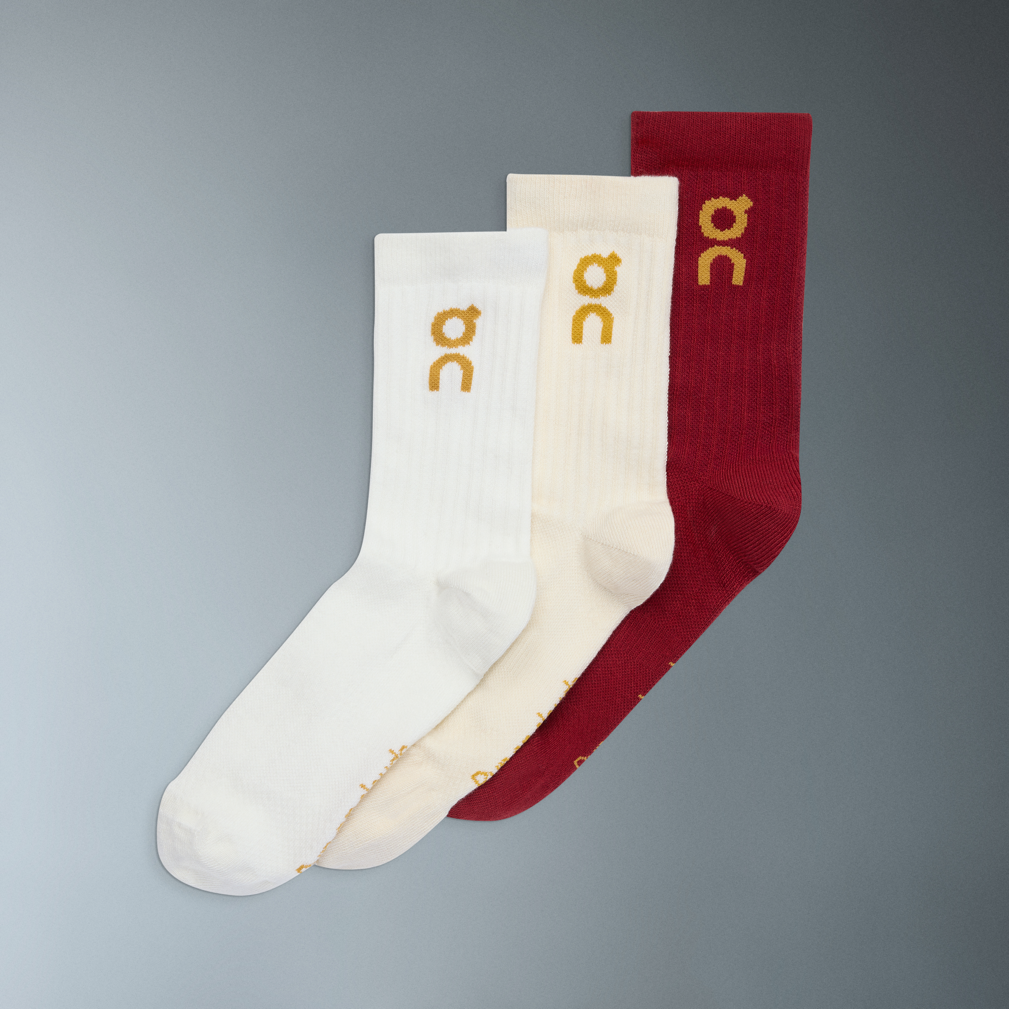 Logo Sock 3-Pack in Cream/Ivory