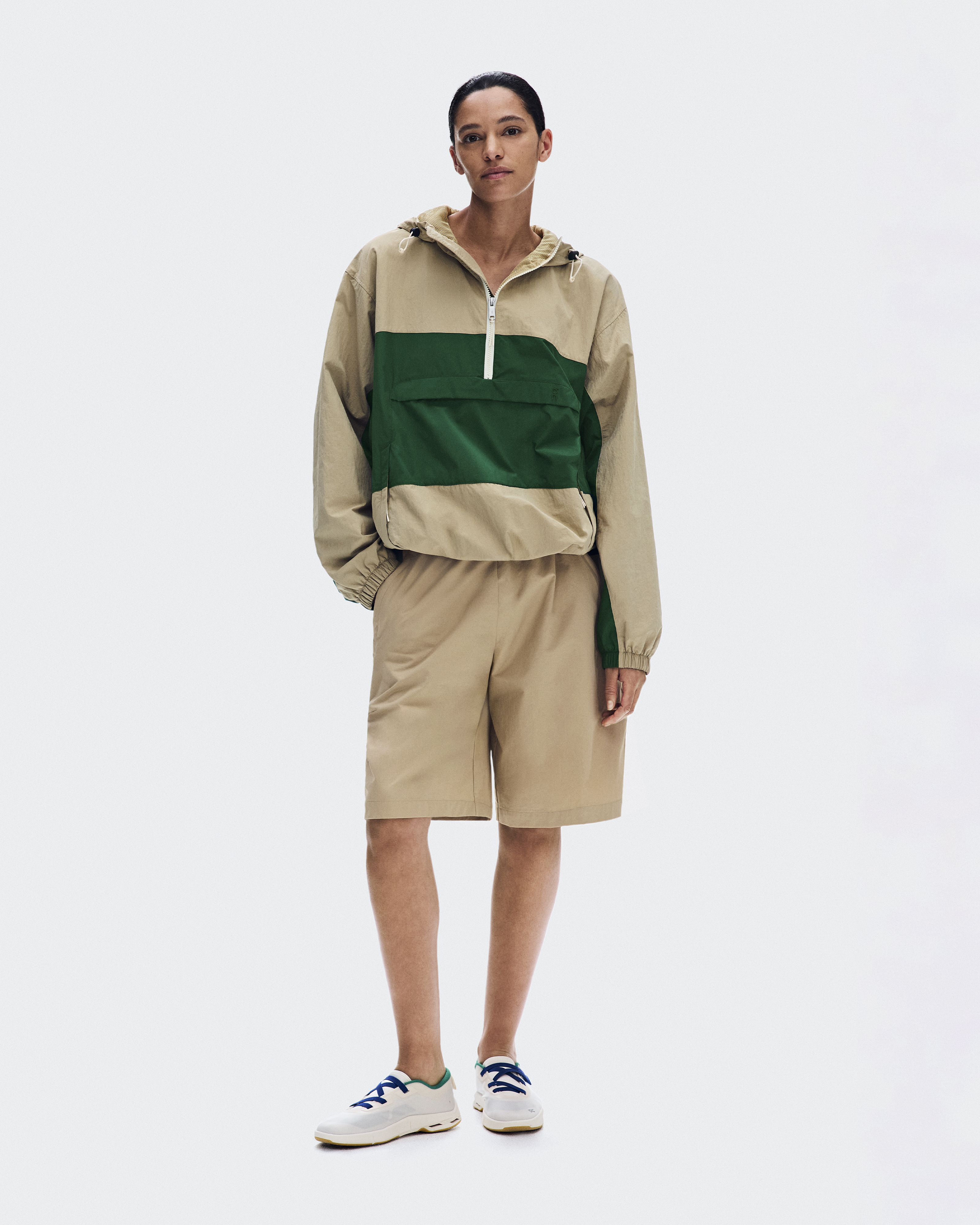 REPUBLIC アノラック グリーンとホワイトパンツ ウィメンズ Half-Zip Anorak | On 日本