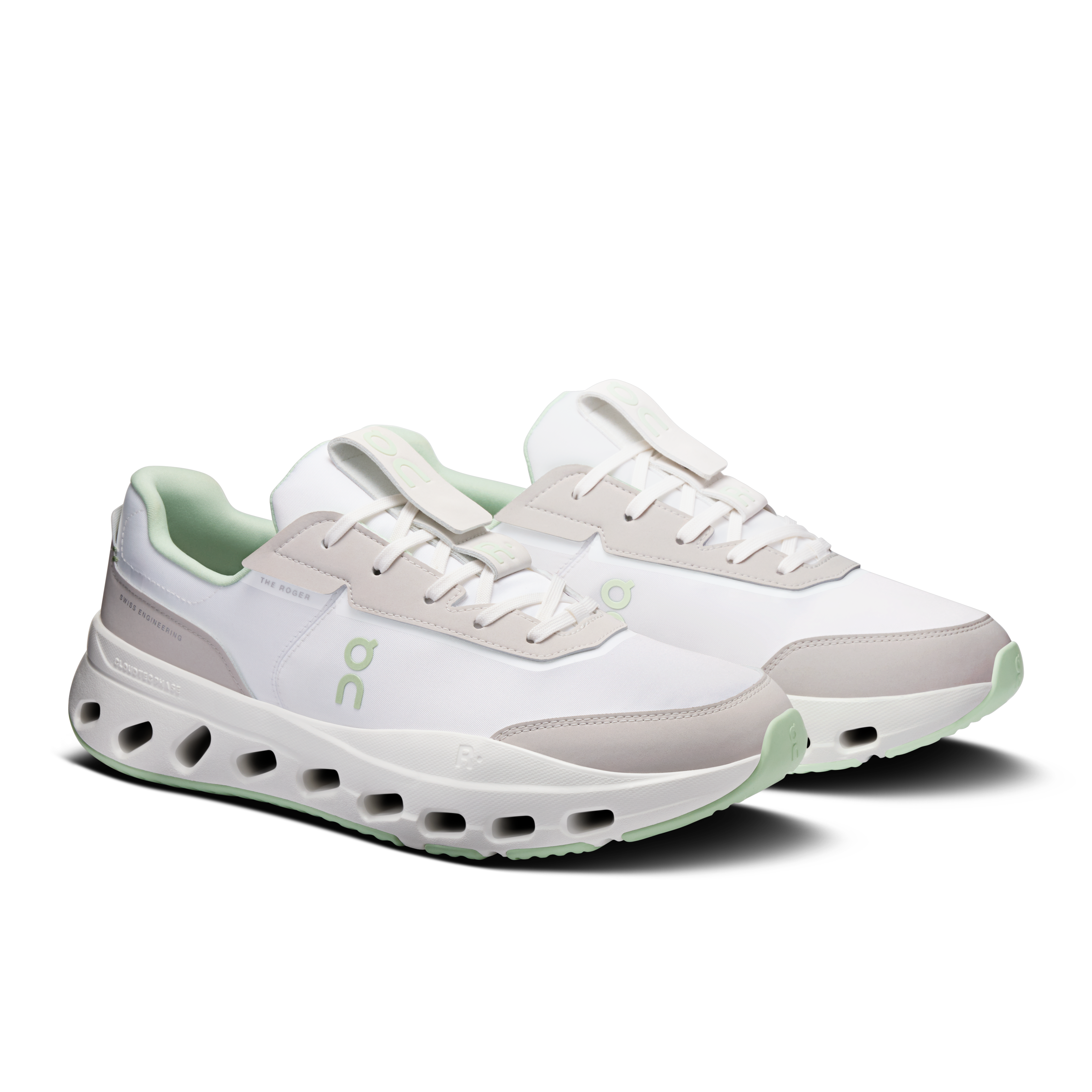 On THE ROGER Wildcard White & Sage Men Active life Shoes