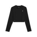 Train Long-T Crop Graphic Long-Sleeve Shirt in Black