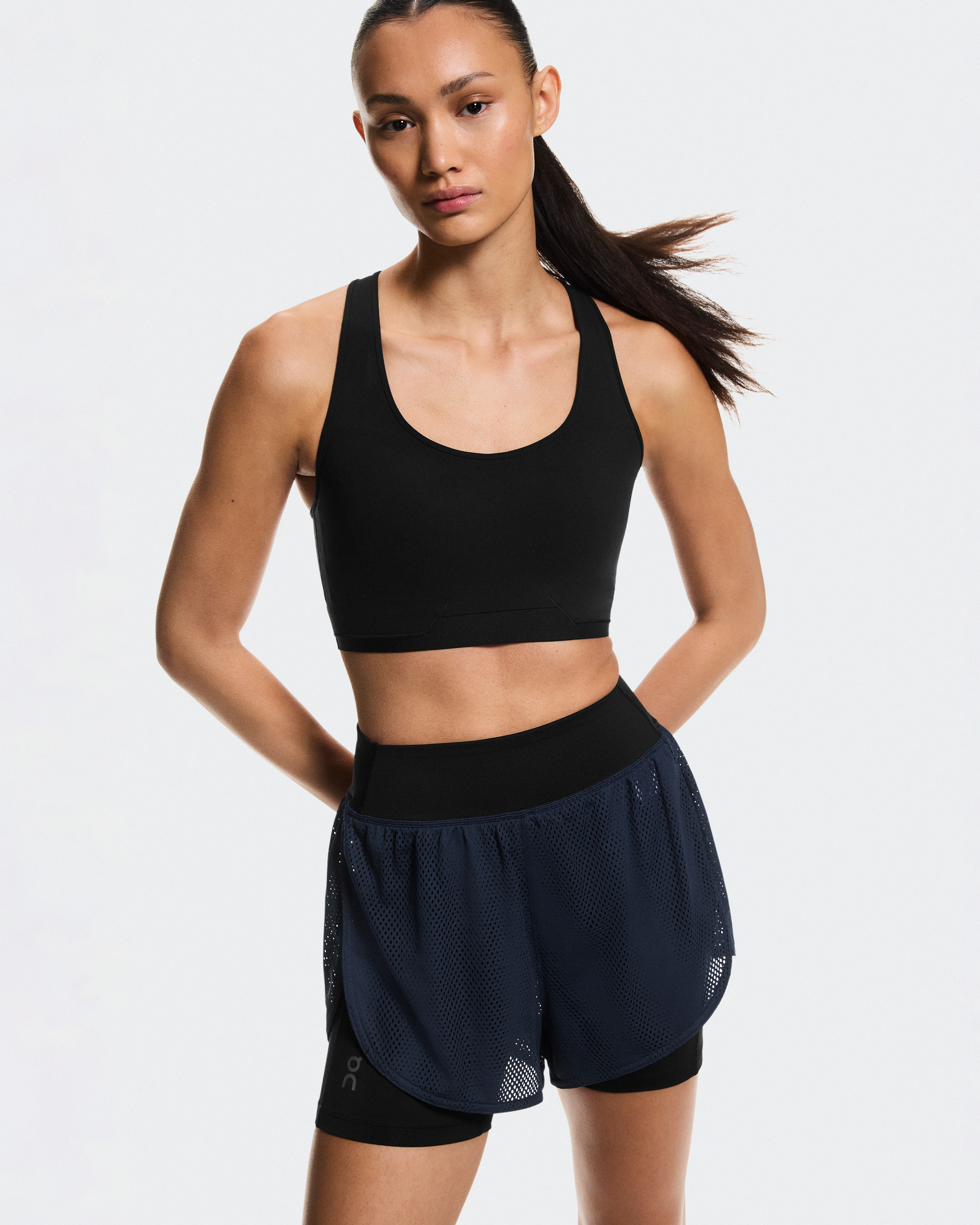 On Train Volt 2-in-1 Shorts Navy Women Shorts