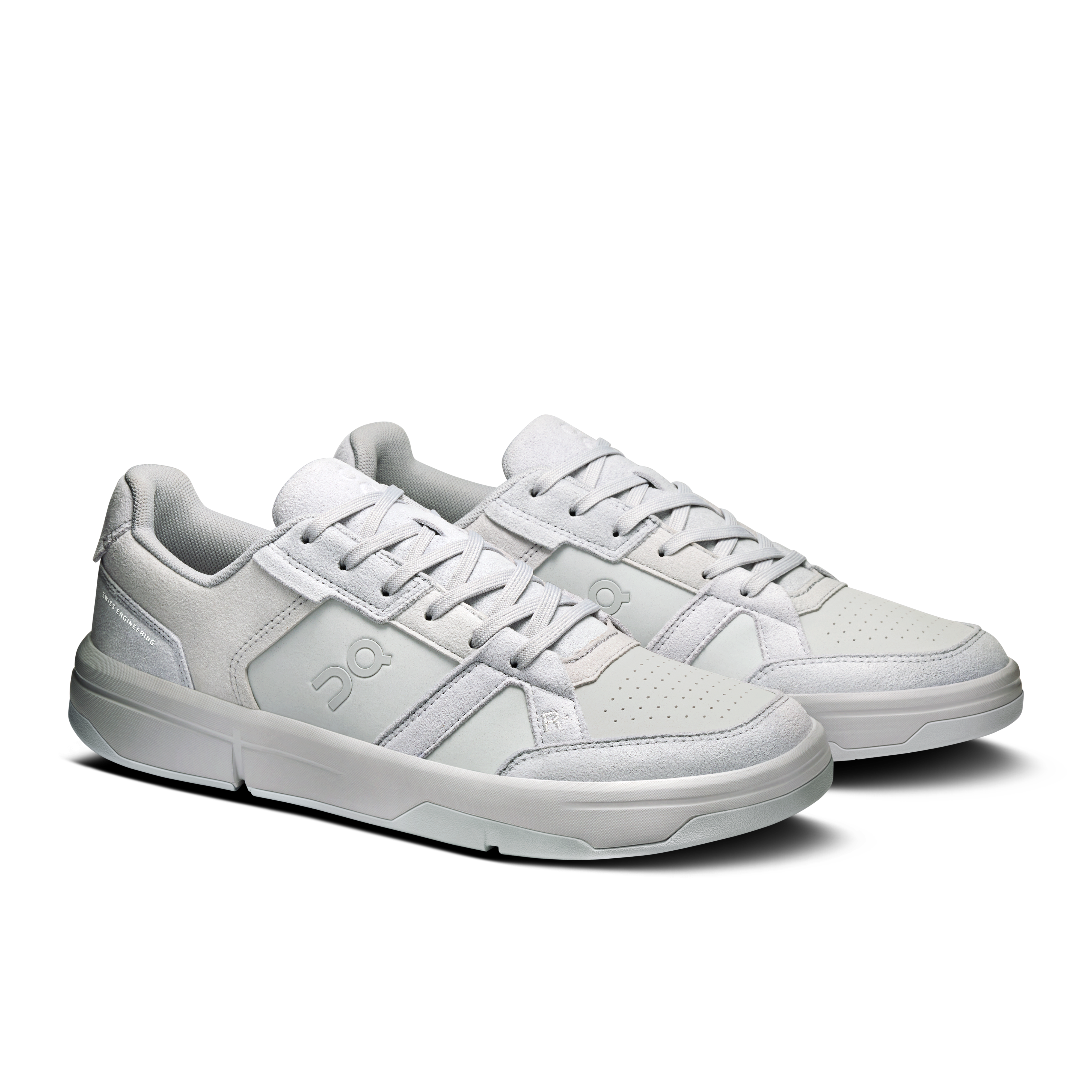 On THE ROGER Clubhouse Ace Glacier & Glacier Men Tennis Shoes