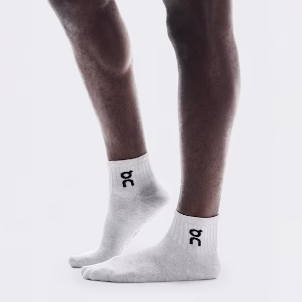 Logo Sock Mid 3P in Heather Gray