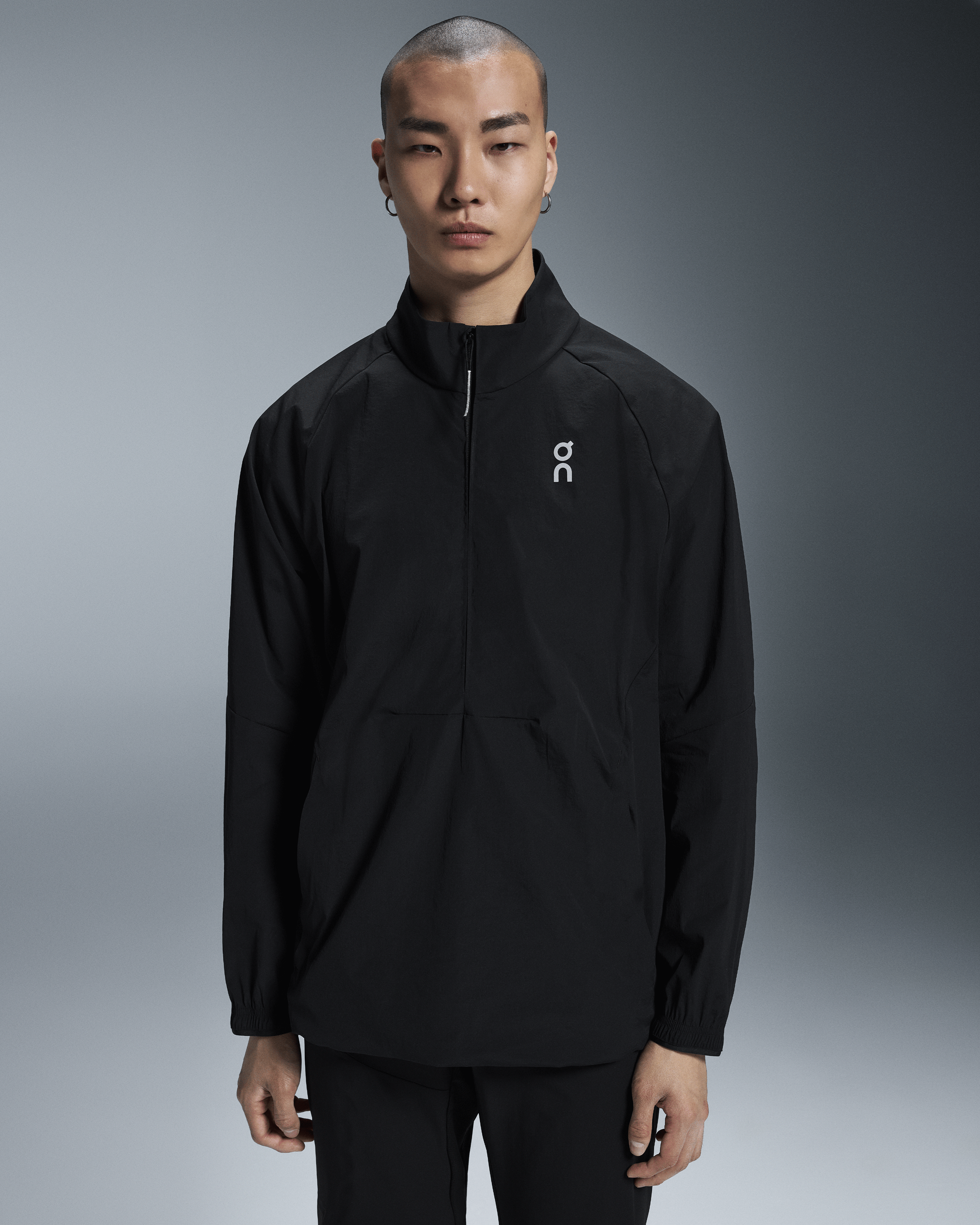 【お値下】ENOF zip shirt black サイズ1 FB County 1⁄2 Zip Long enof zip shirt 02 black Sleeve 2 Pocket
