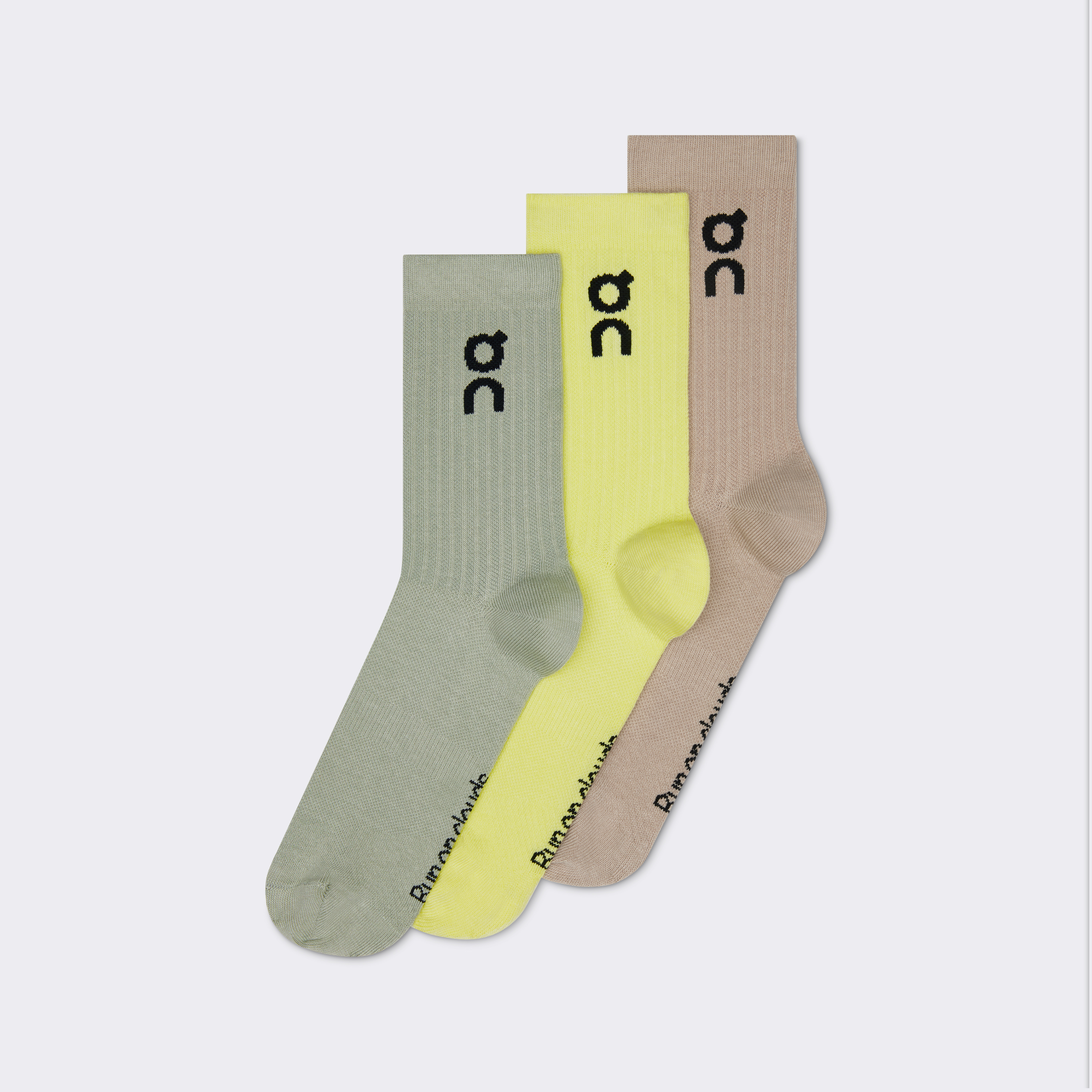 Logo Sock High 3P in Lemonade/Tin