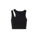 Studio Asymmetric Crop Shirt in Black