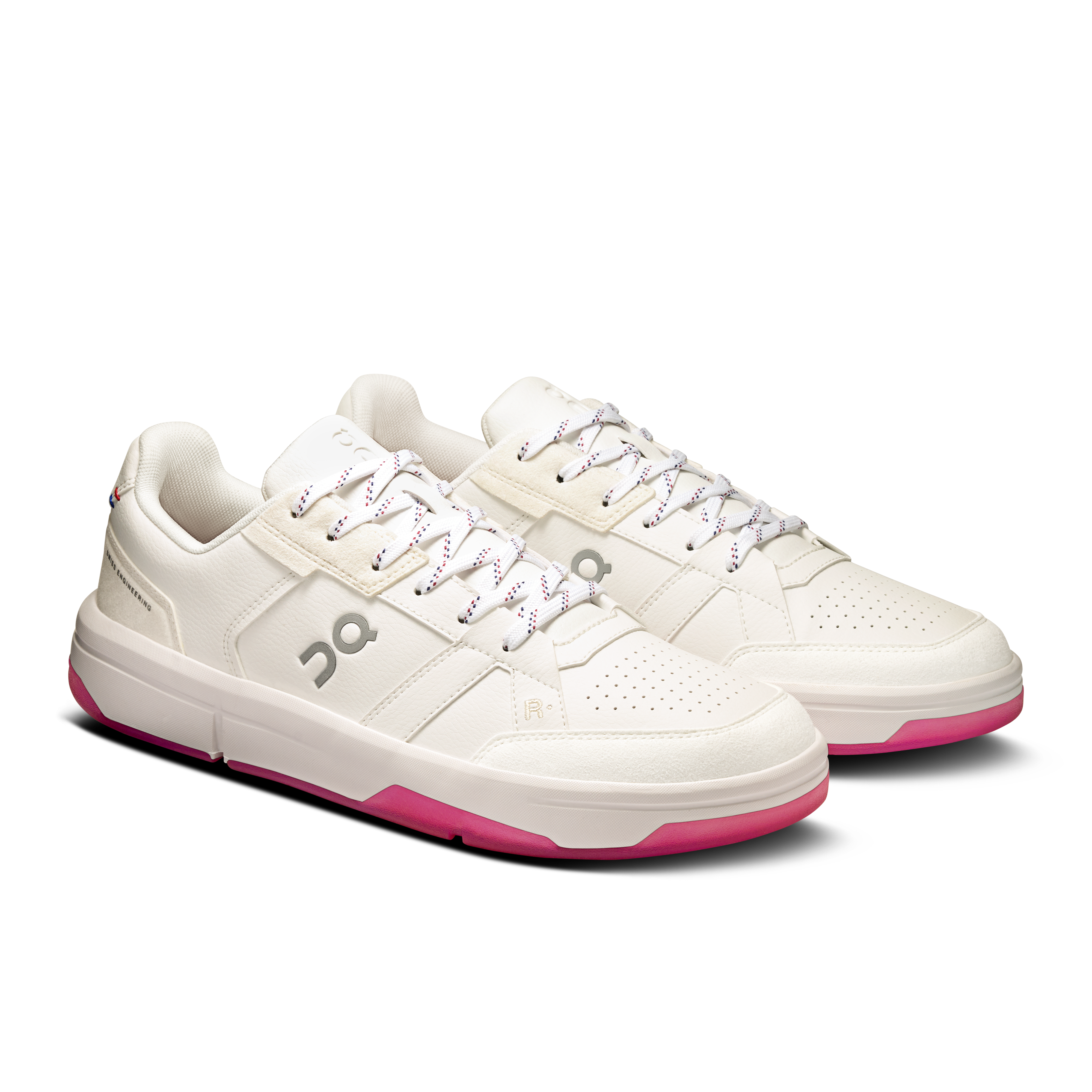 On THE ROGER Clubhouse White & Grenadine Men Tennis Shoes