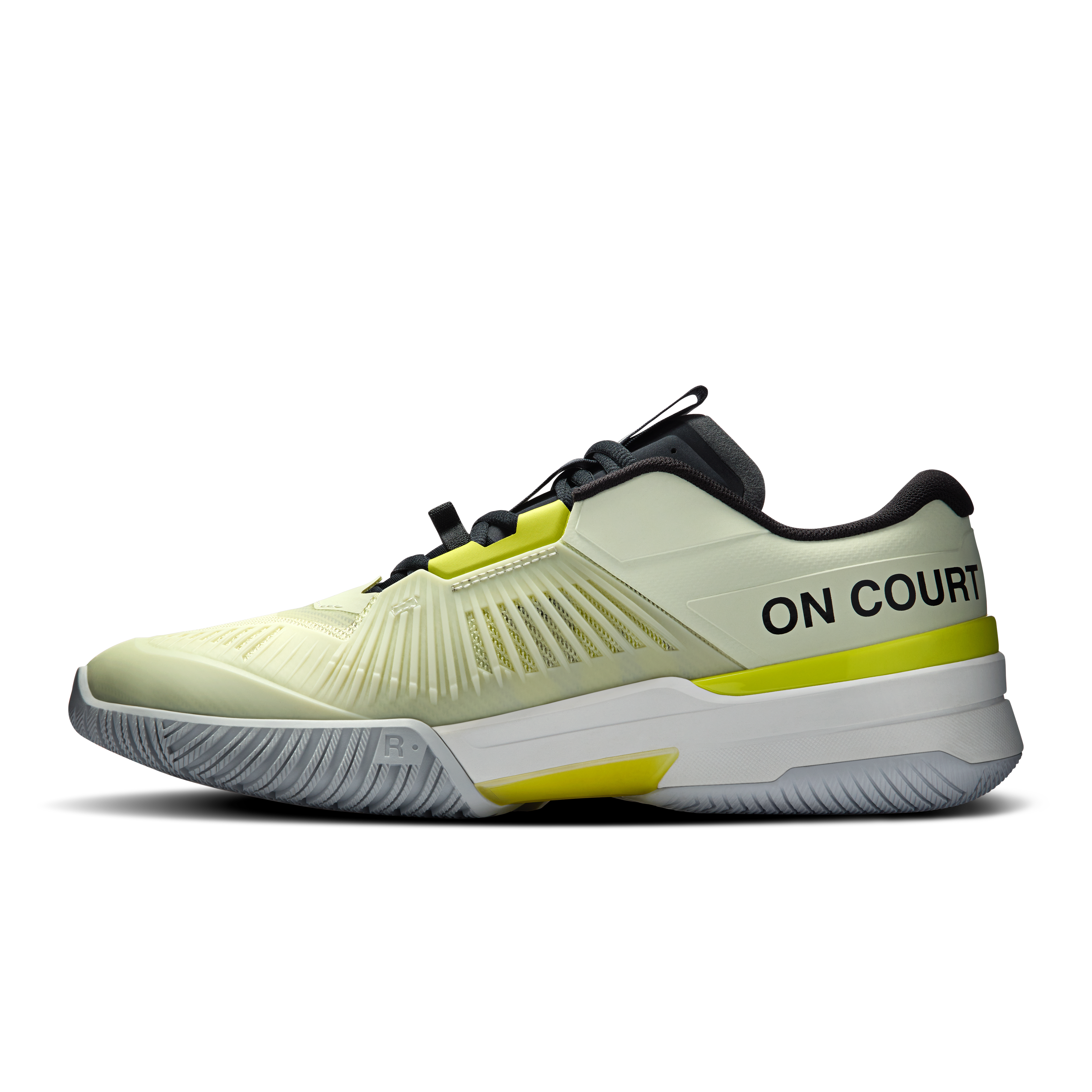 On THE ROGER Pro Fire Linen & Lime Men Tennis Shoes