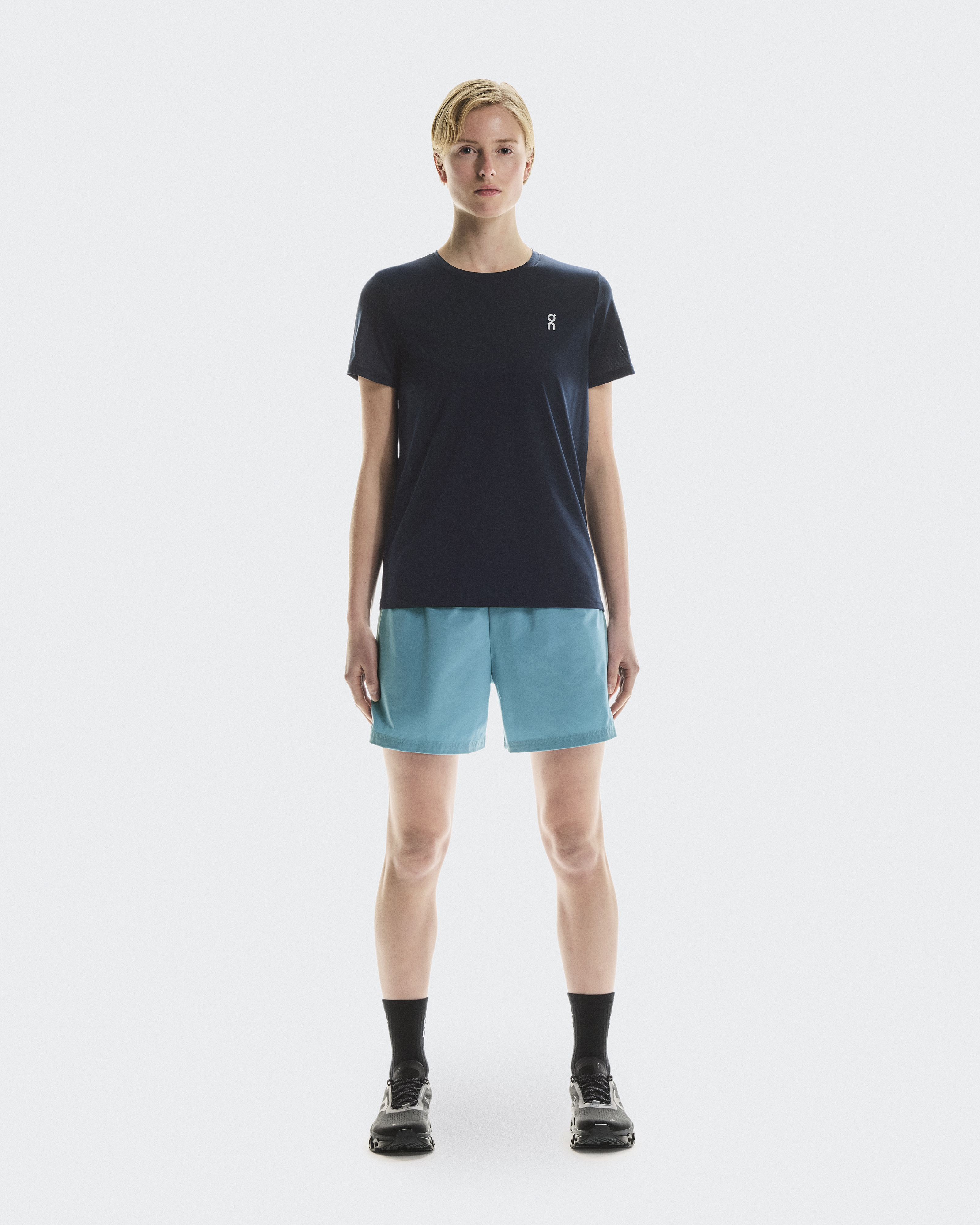 On 5" Core Shorts per Donna in Niagara, Taglia: Small, Polyester