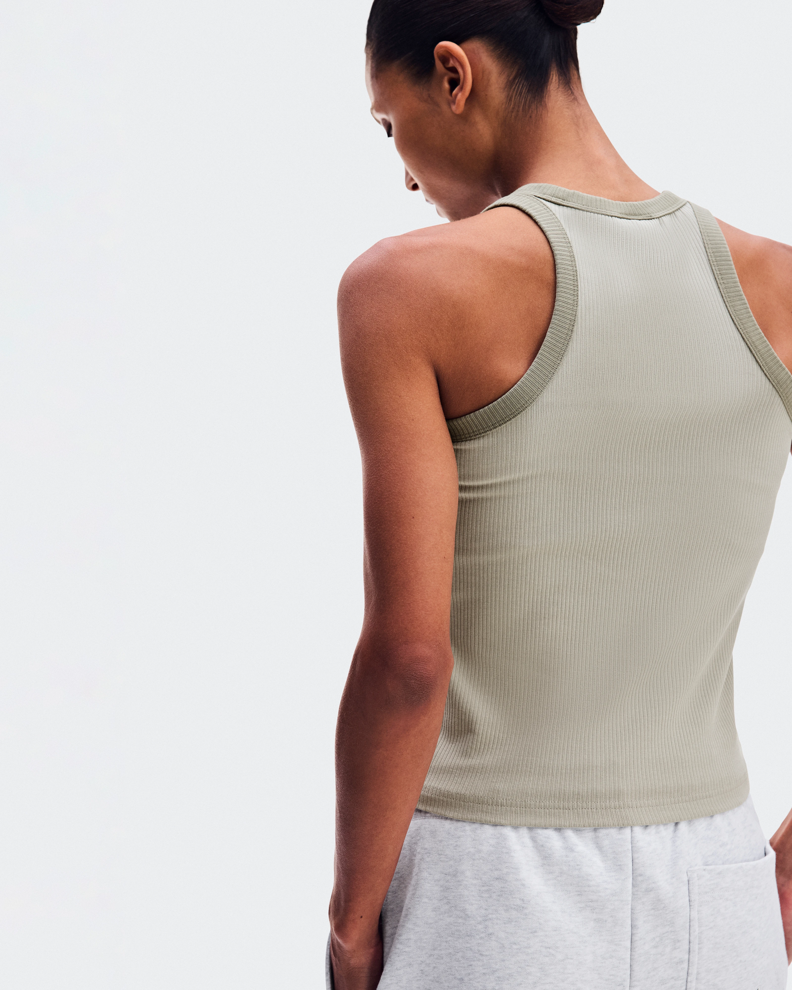 On All-Day Ribbed Tank Brume Feminino Partes de cima e camisetas