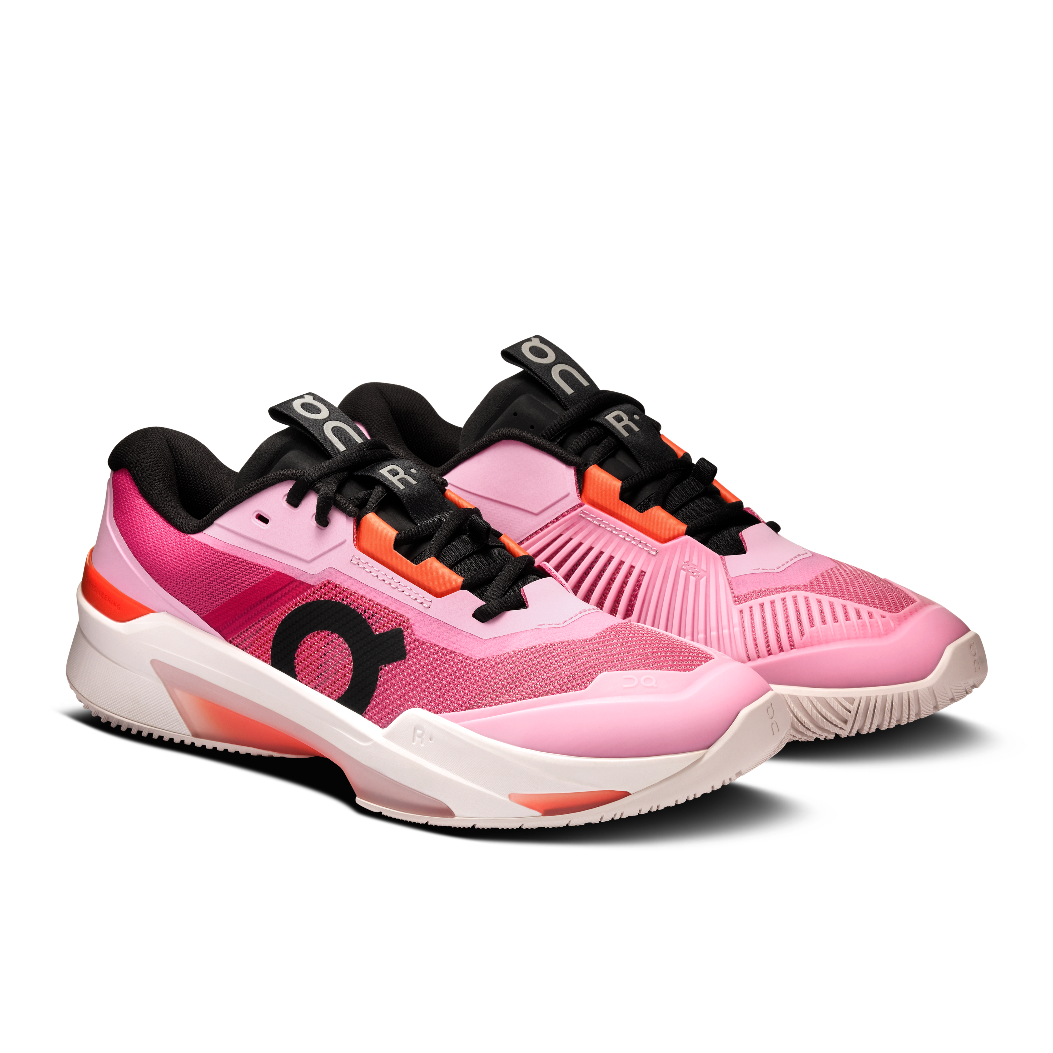 On THE ROGER Pro Fire Pink & Flame Herren Tennis Schuhe