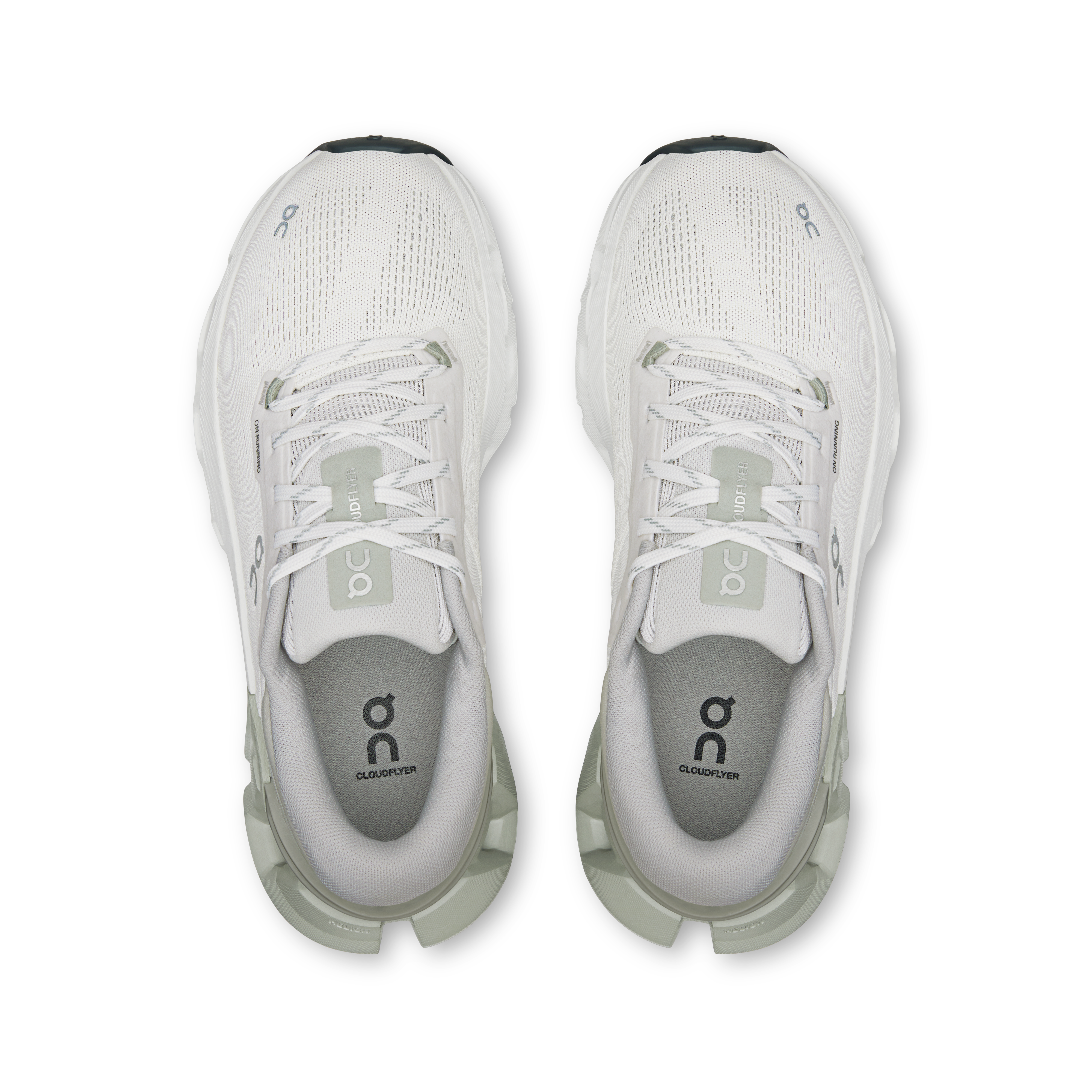 On Cloudflyer 5 Ivory & Tin Damen Strassenlauf Schuhe