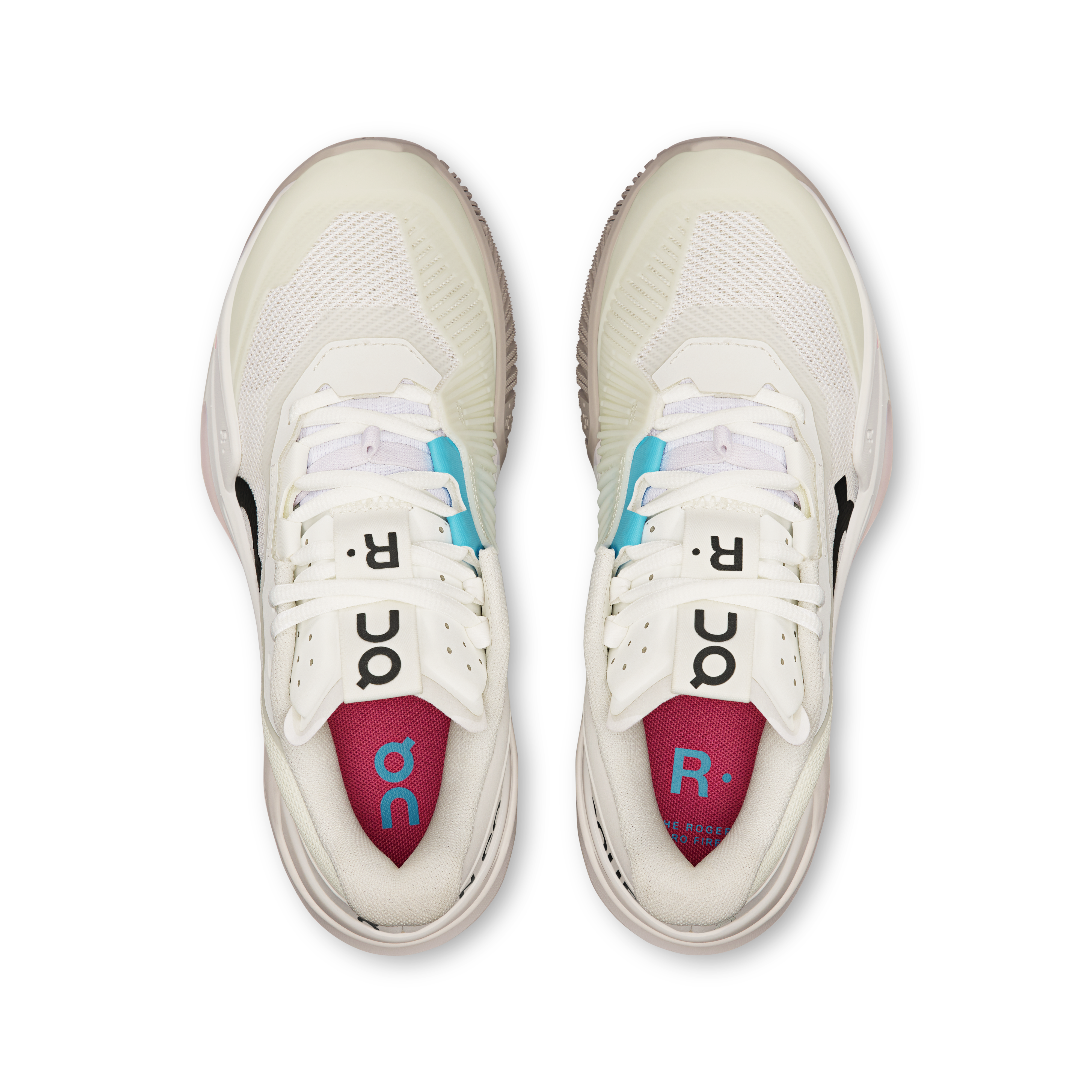 On THE ROGER Pro Fire White & Pink Women Tennis Shoes