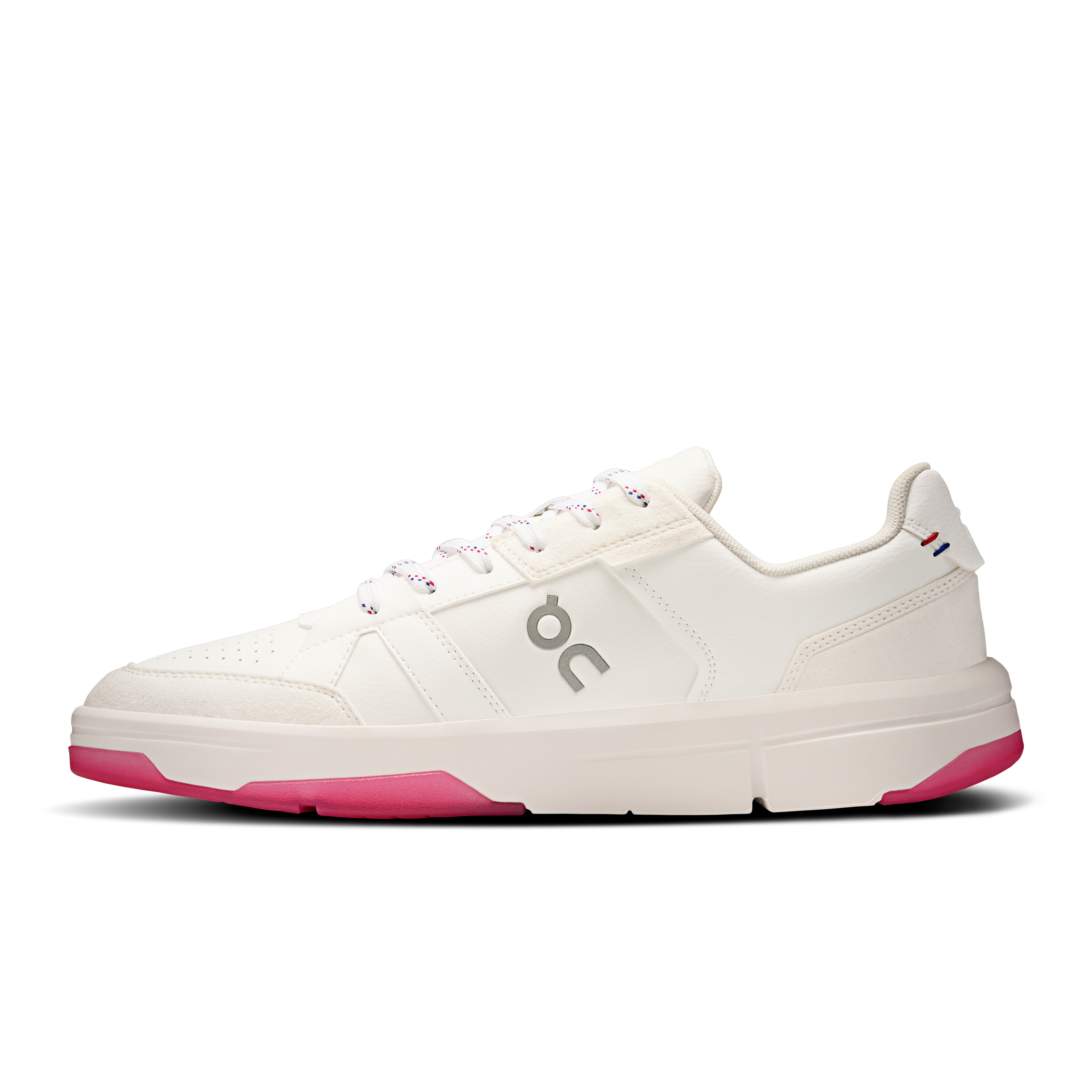 On THE ROGER Clubhouse White & Grenadine Men Tennis Shoes