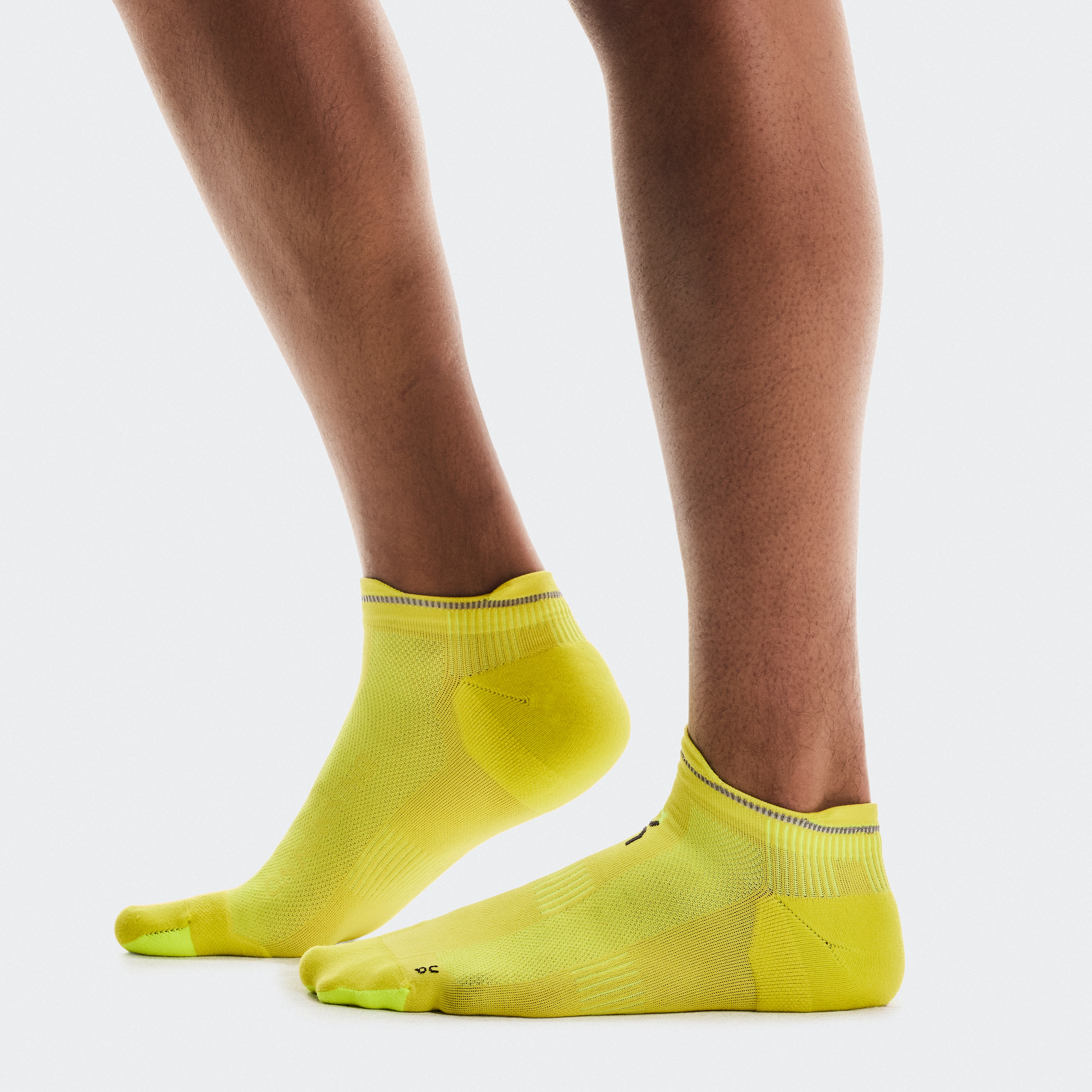 On Elite Run Sock Low Amarillo Unisex Unisex – Competición, evacuan la humedad, transpirables Calcetines